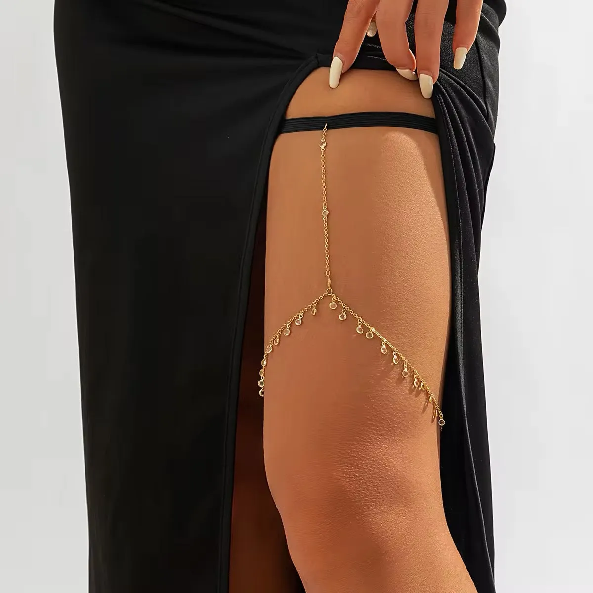 Bohemian Minimalist Crystal Leg Chain