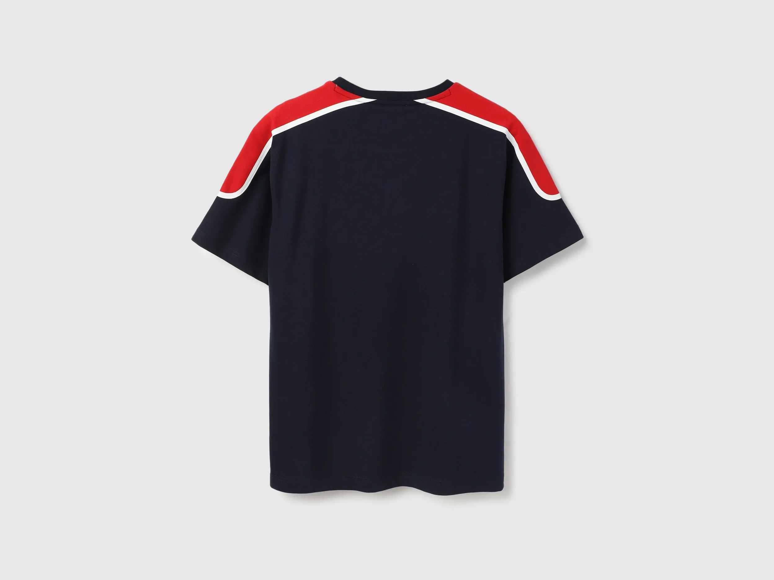 Boxy Fit Round Neck Colorblock Tshirt