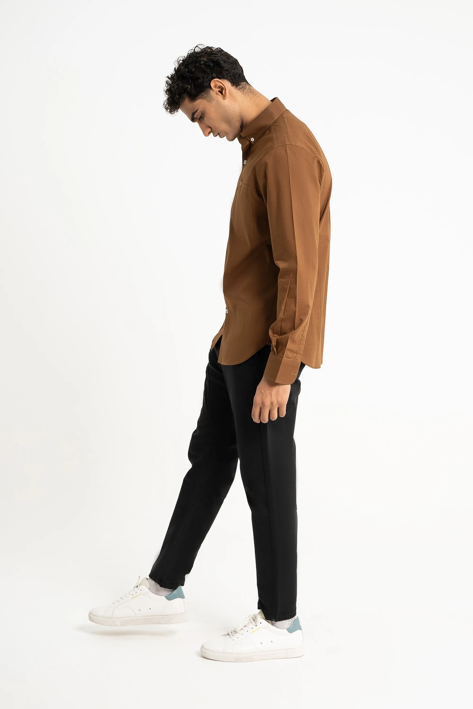 Brown Cotton Shirt