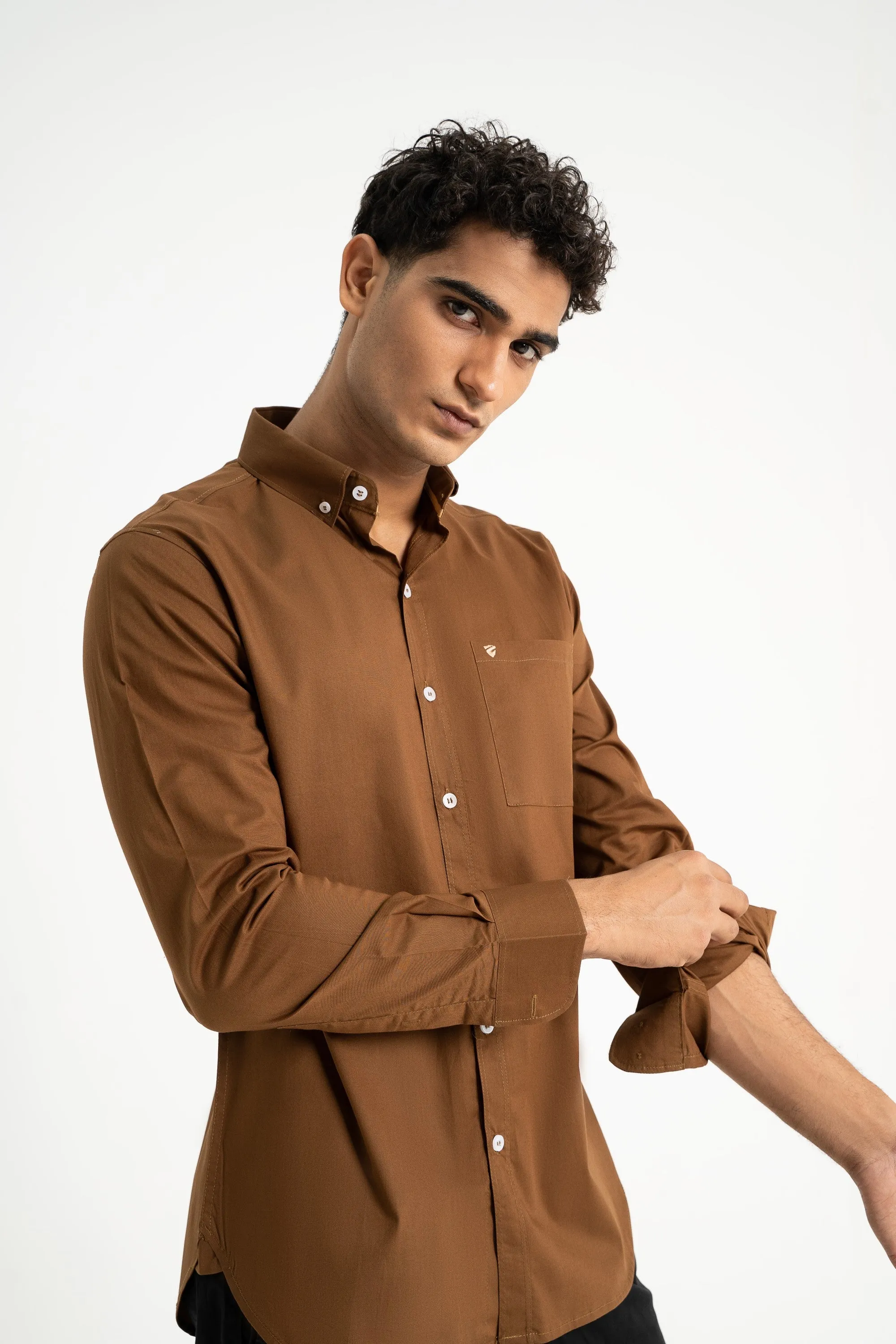 Brown Cotton Shirt