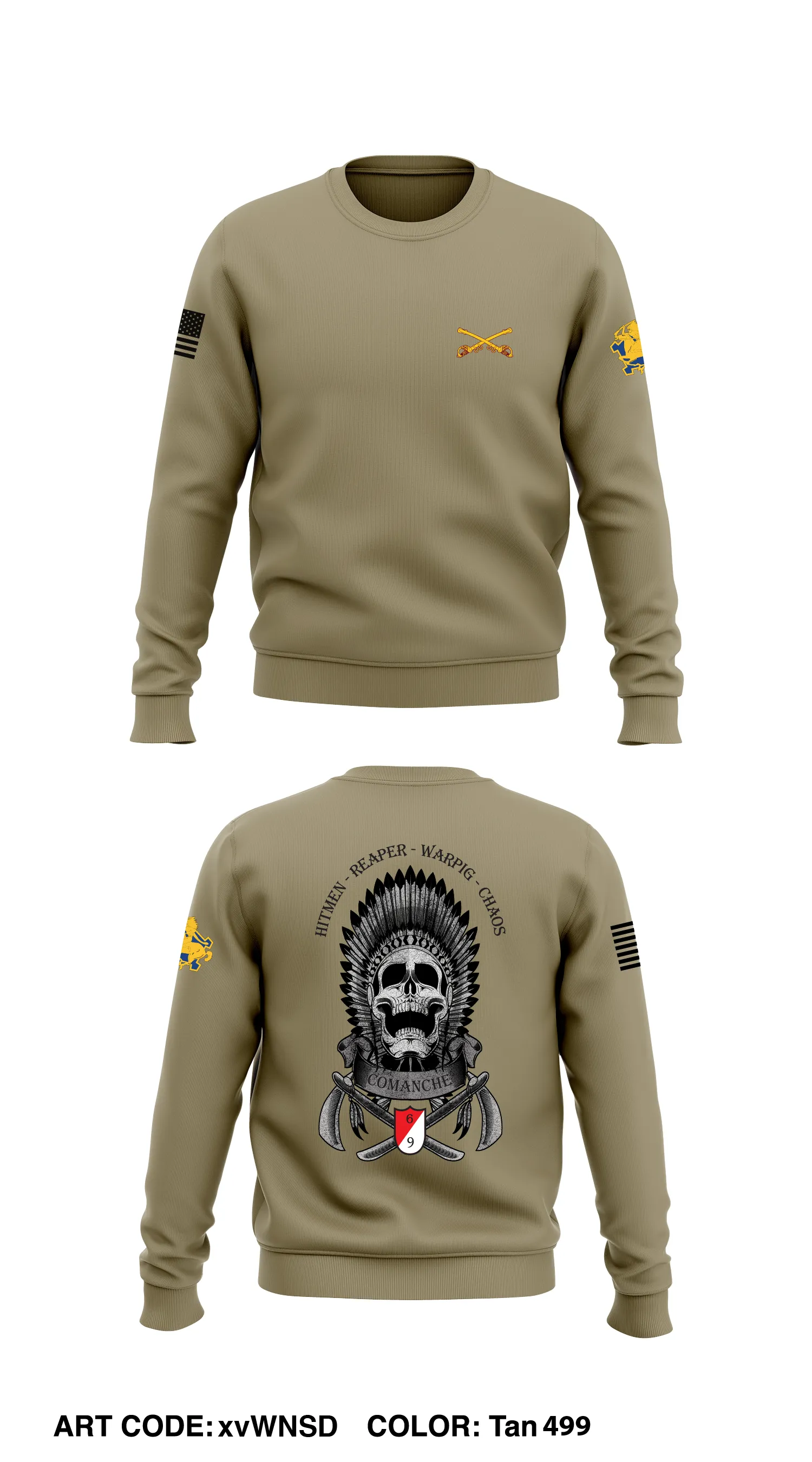 C TRP, 6-9 CAV 3ABCT, 1CD Store 1 Core Men's Crewneck Performance Sweatshirt - xvWNSD