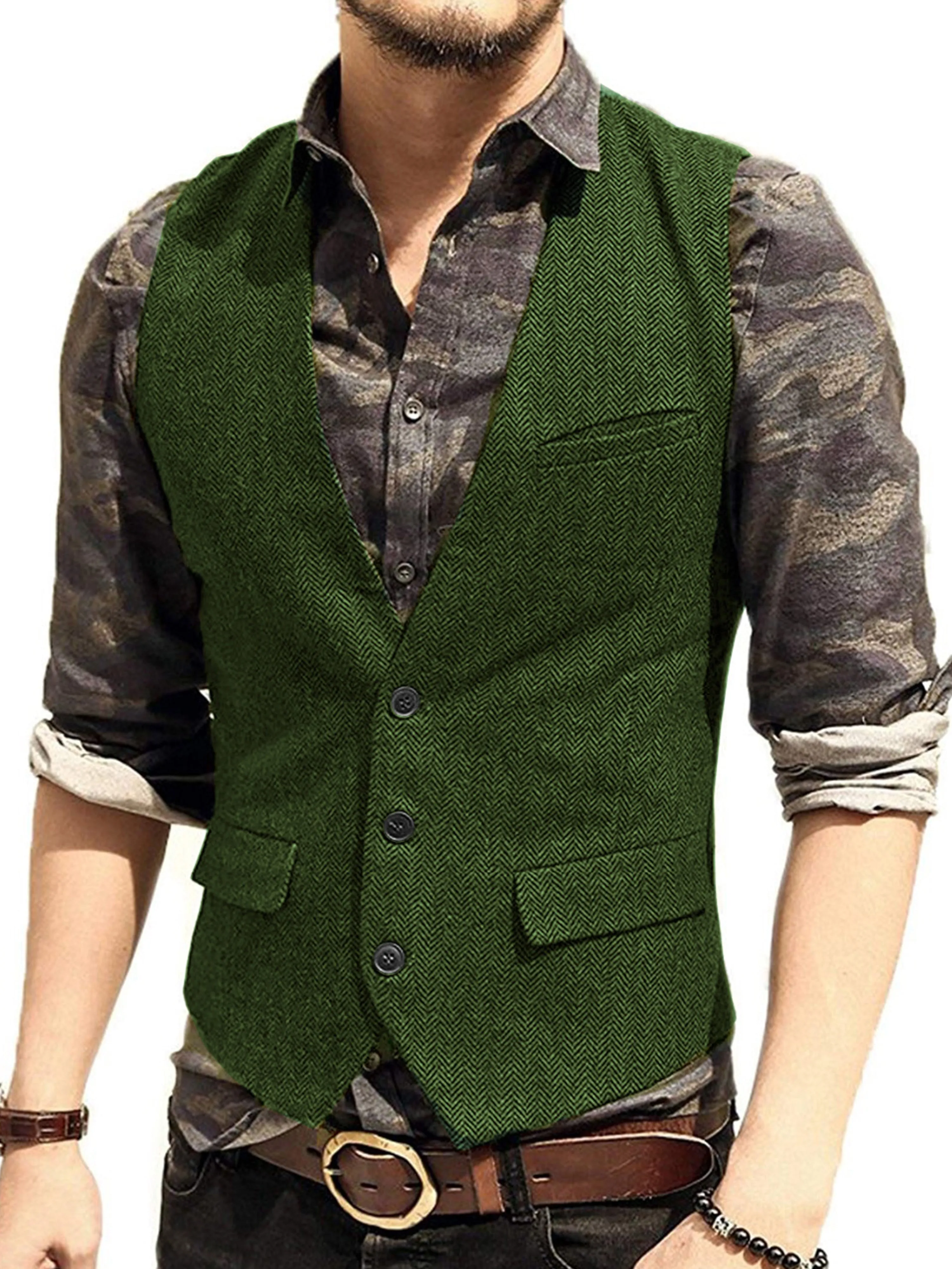 Casual Slim Fit Single Breasted Suit Vest