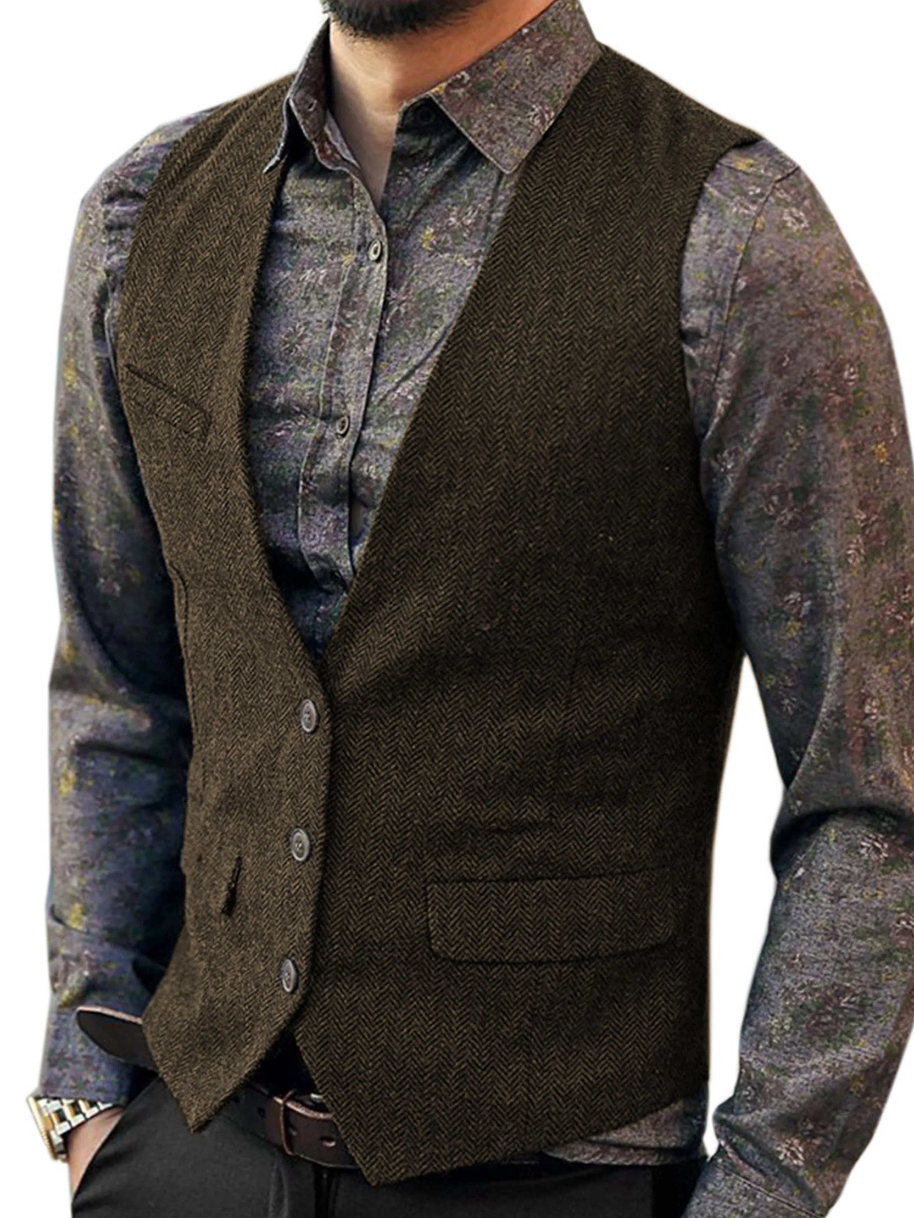 Casual Slim Fit Single Breasted Suit Vest