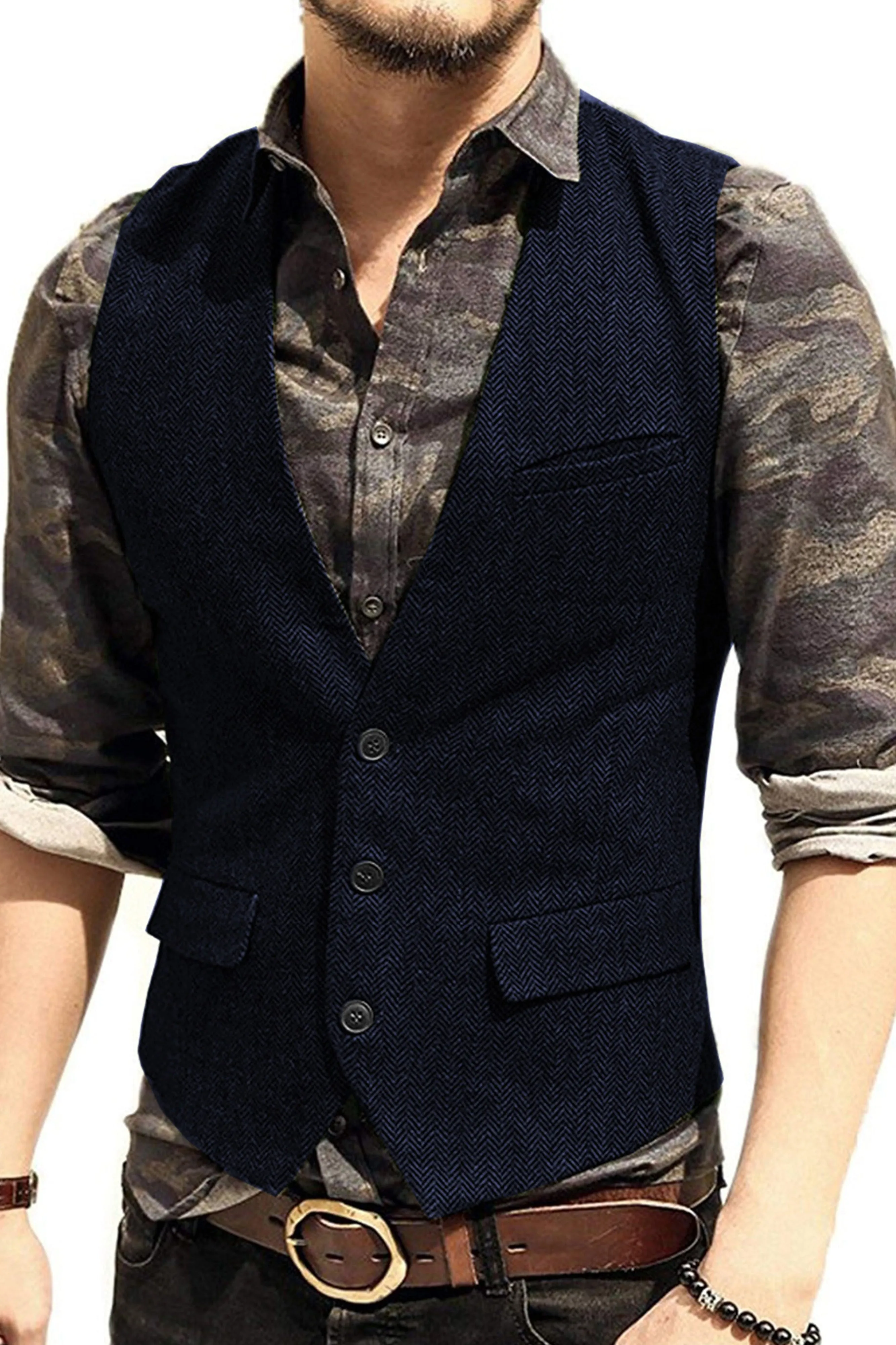 Casual Slim Fit Single Breasted Suit Vest