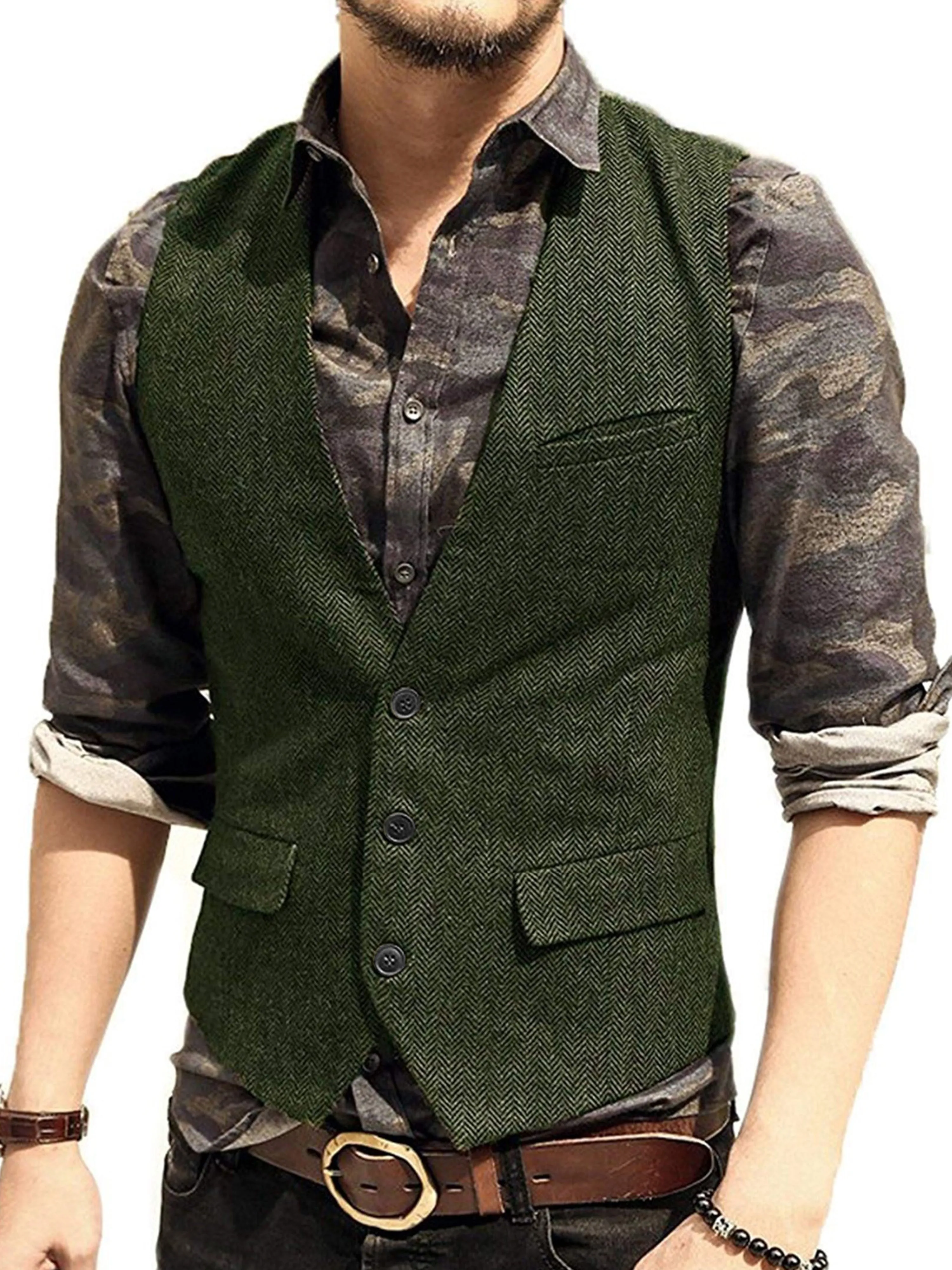 Casual Slim Fit Single Breasted Suit Vest
