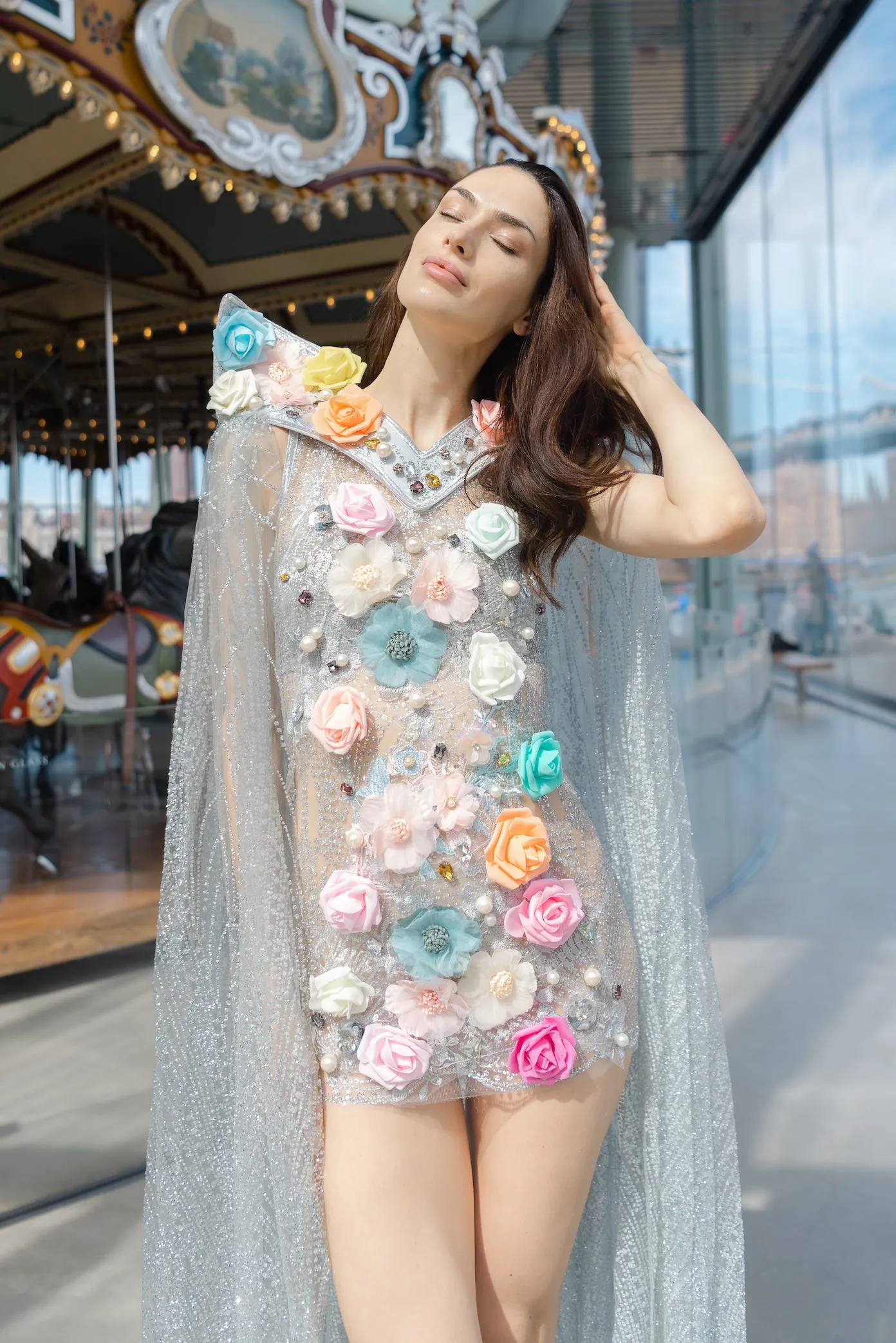 Cautionary Tale Cape Dress