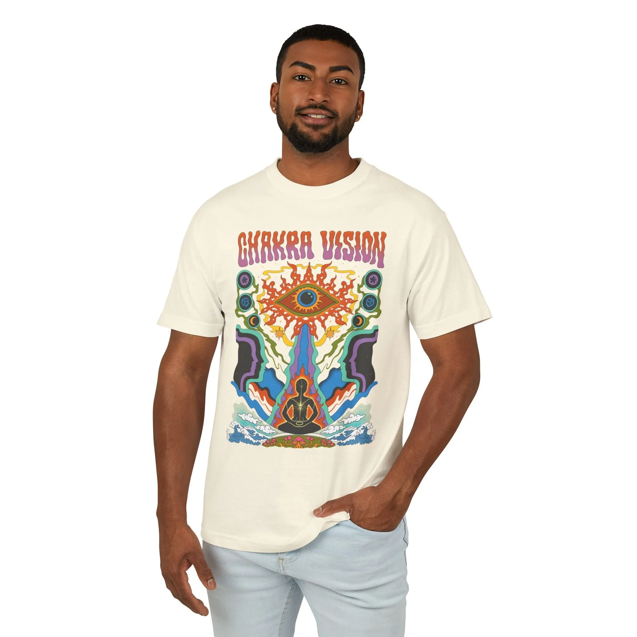 Chakra Vision - Unisex Garment-Dyed Heavyweight Cotton Tee