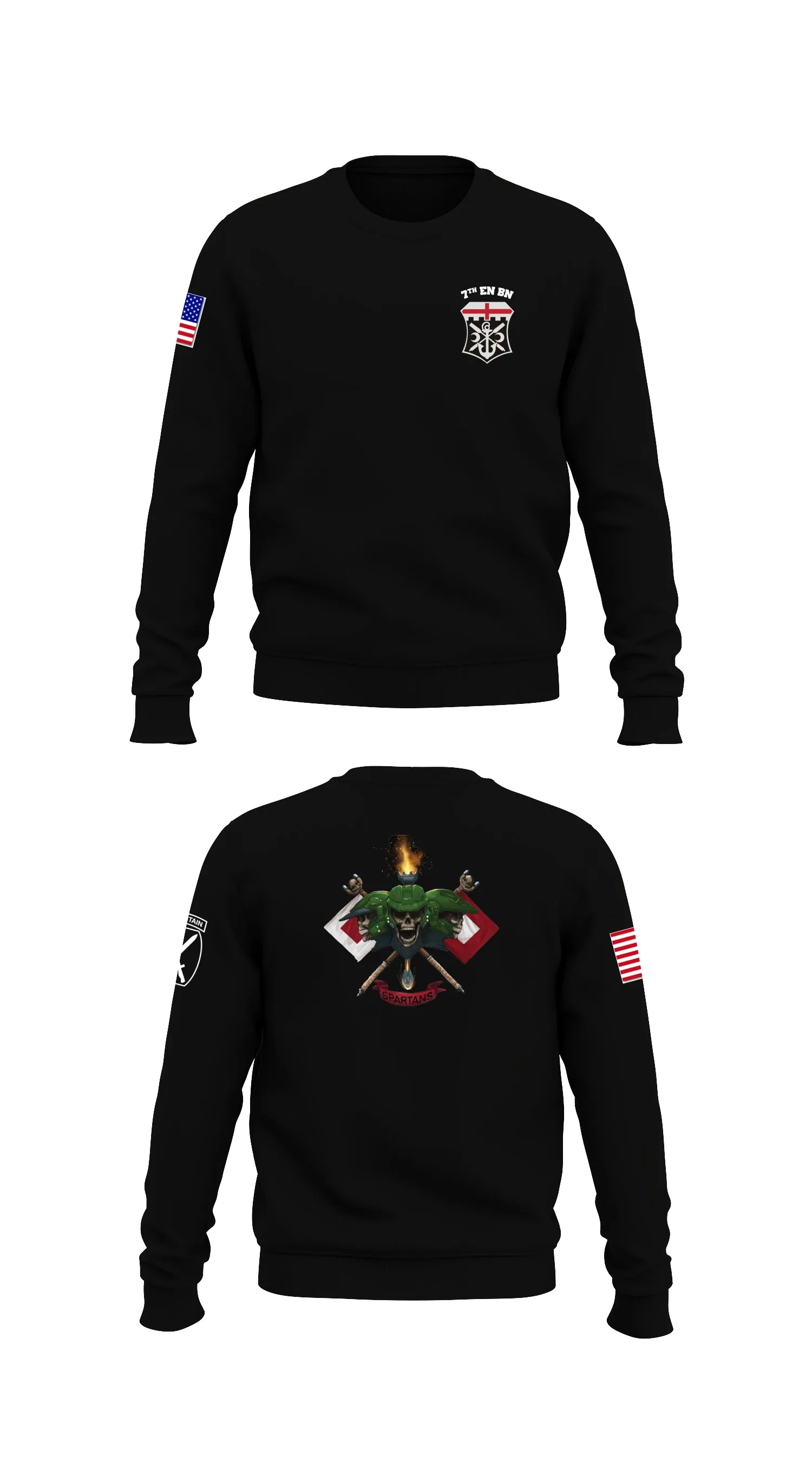 Charlie Company, 7th BEB, 1 BCT, 10th MTN DIV Store 1 Core Men's Crewneck Performance Sweatshirt - 81211395483