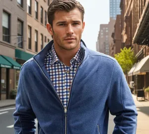 Check Mate Lounge Set - Long Sleeve Shirt & Full Zip 'Sweater'