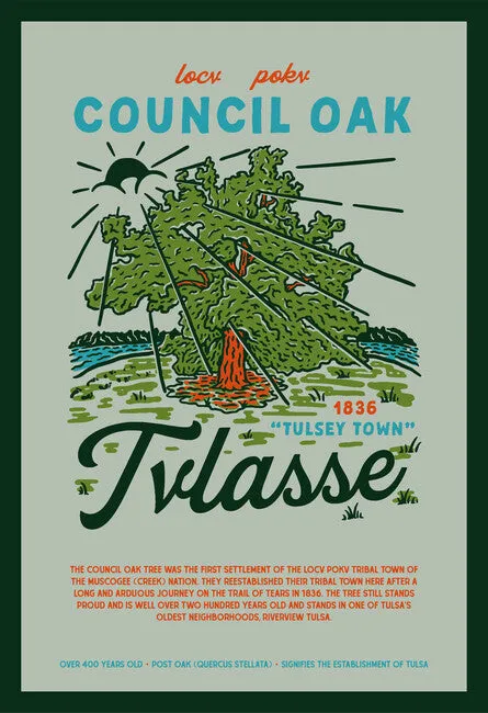 Council Oak Tree Print