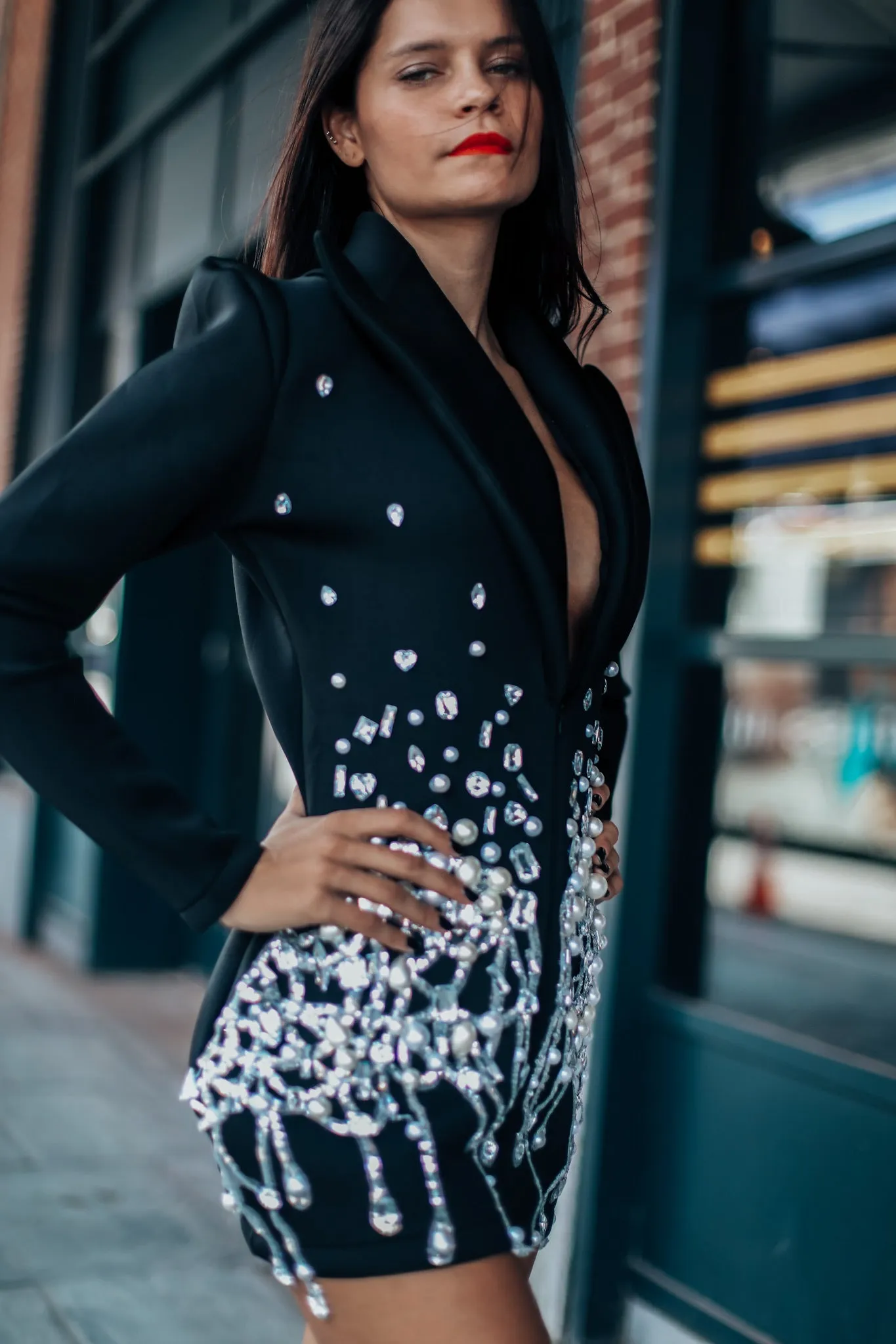 Dali Surreal Black Blazer Dress