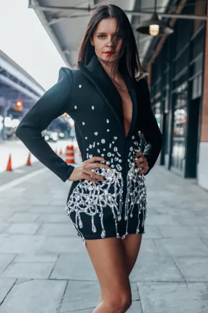 Dali Surreal Black Blazer Dress