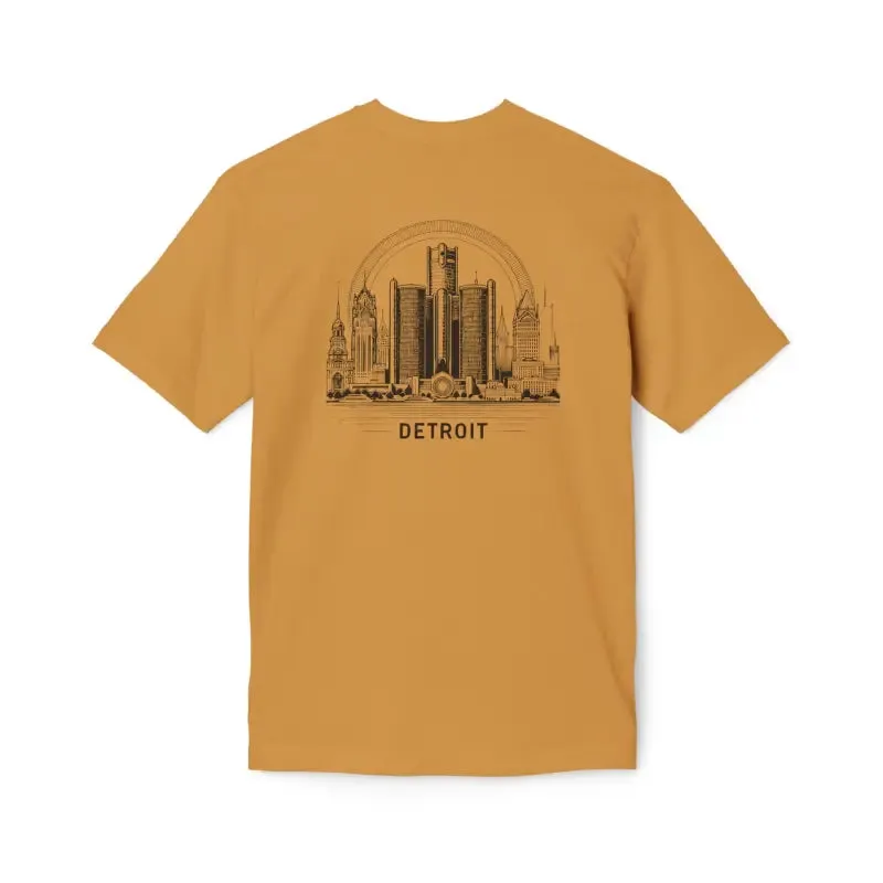 Detroit City Skyline Cotton Tee for Trendy Fashion