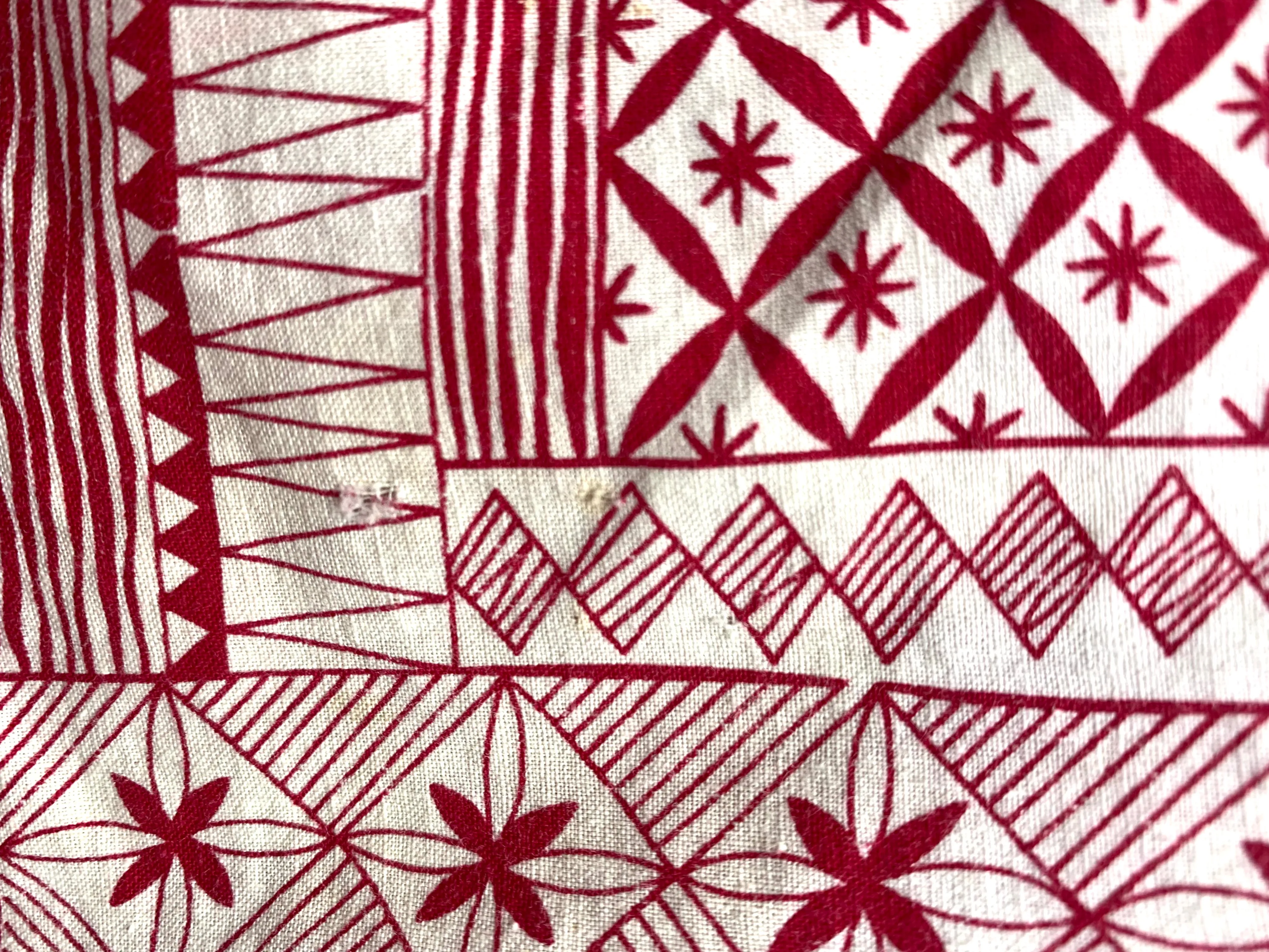 Dixie Lou Frock '50s Red Block Print Day Dress