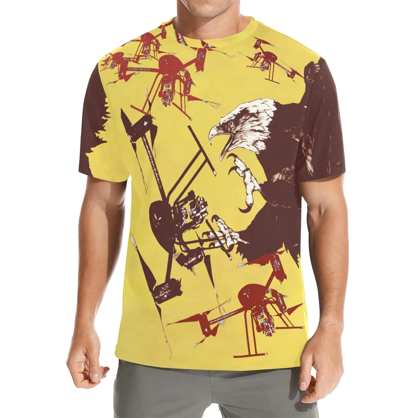 Drones Call To Duty Sienna Men's Crew Neck T-shirt