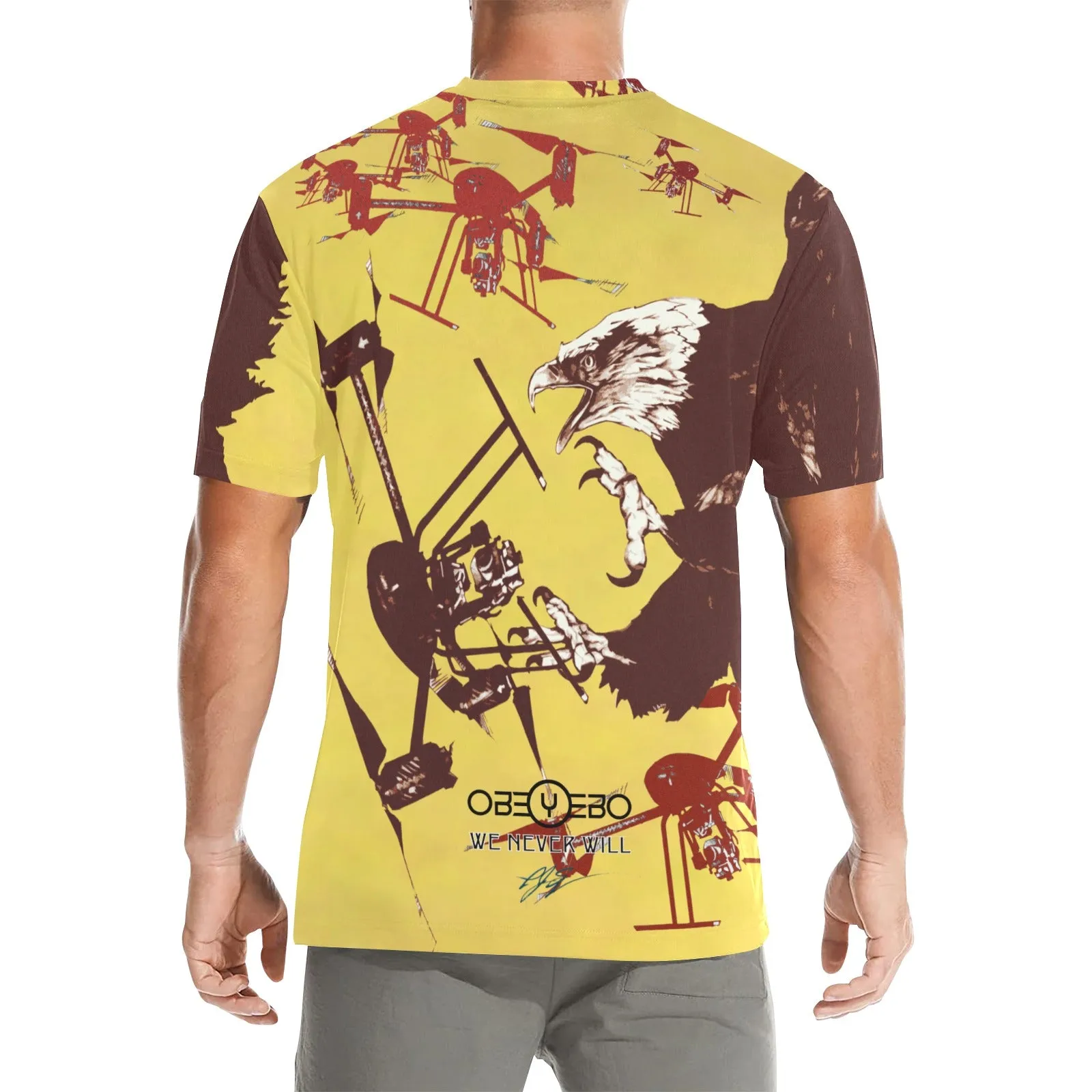 Drones Call To Duty Sienna Men's Crew Neck T-shirt