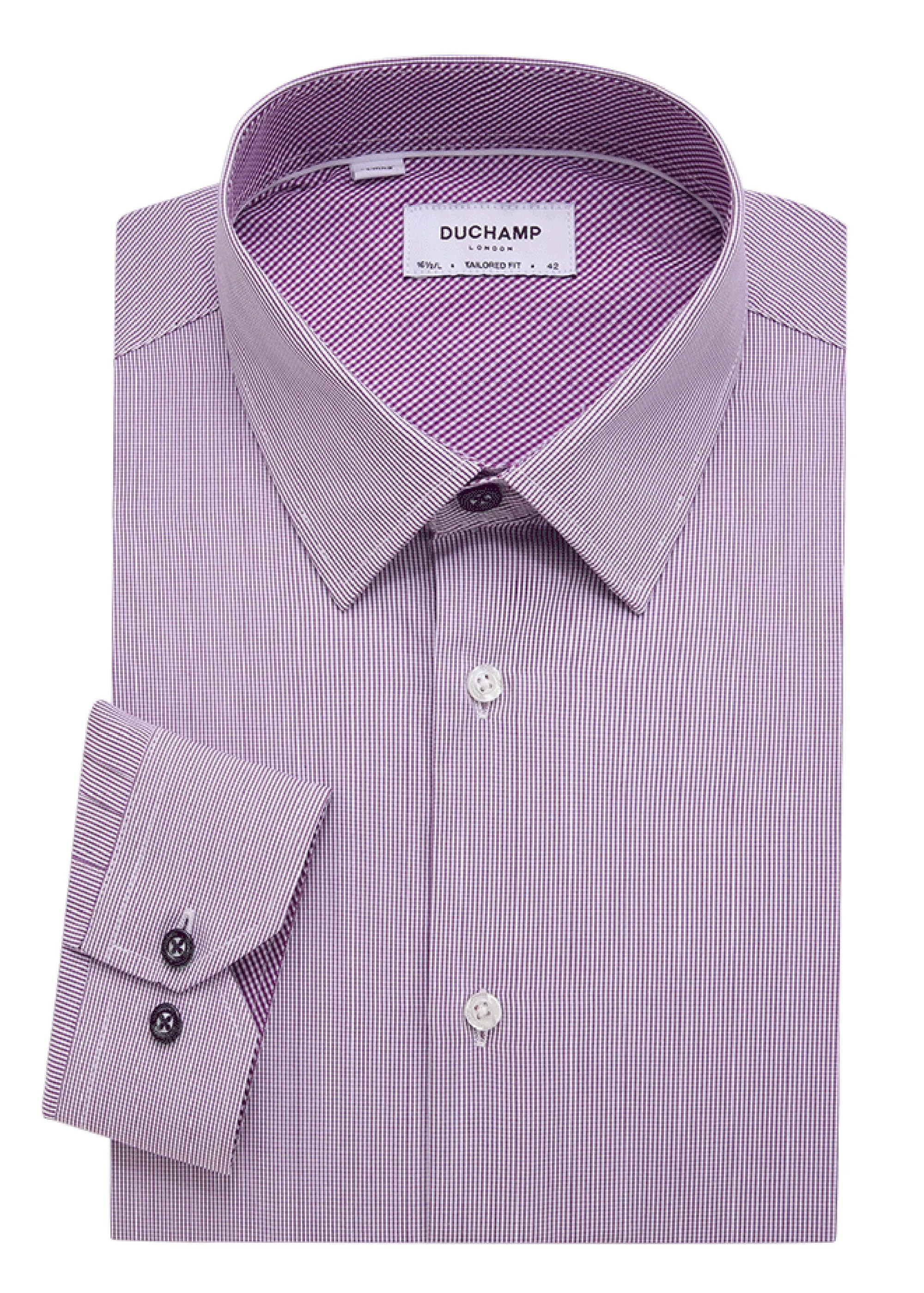 Duchamp London Micro Gingham Dress Shirt