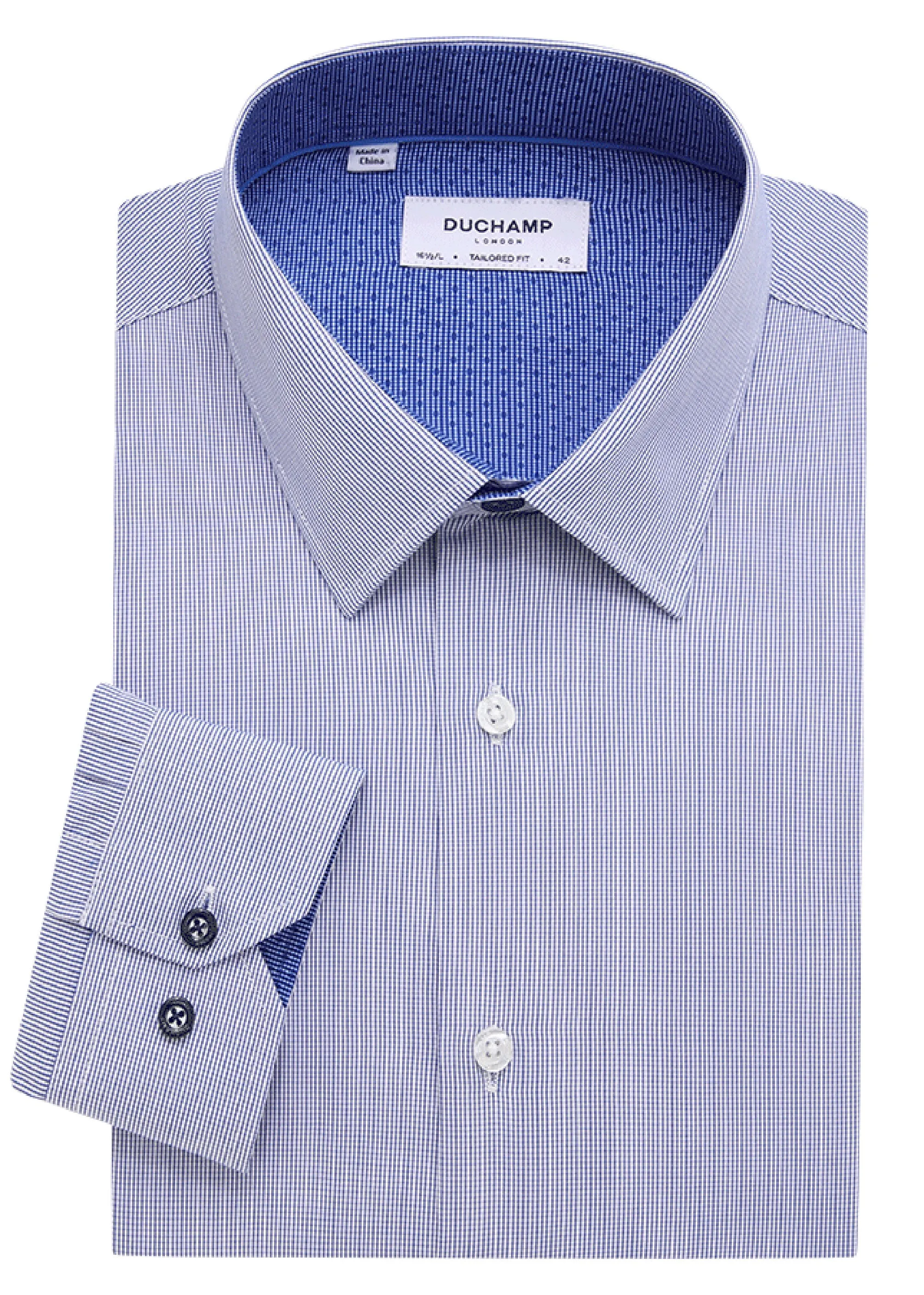Duchamp London Micro Gingham Dress Shirt