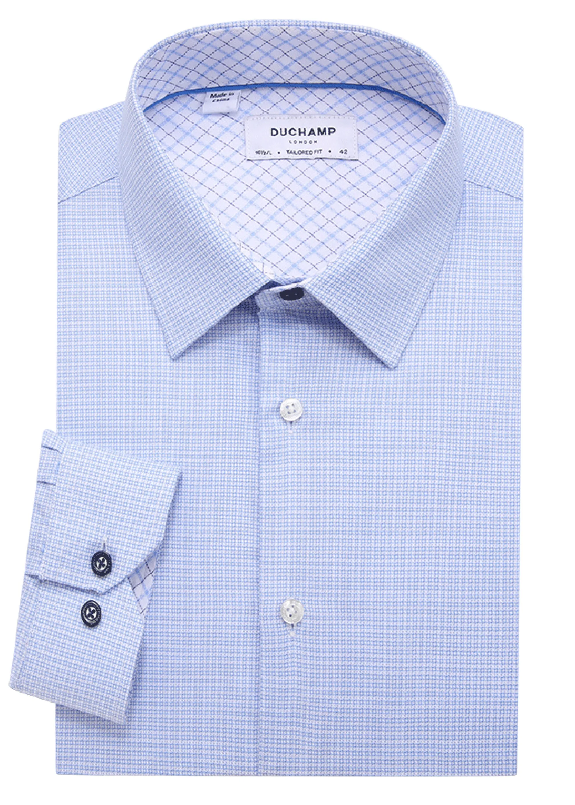 Duchamp Micro Check Dress Shirt