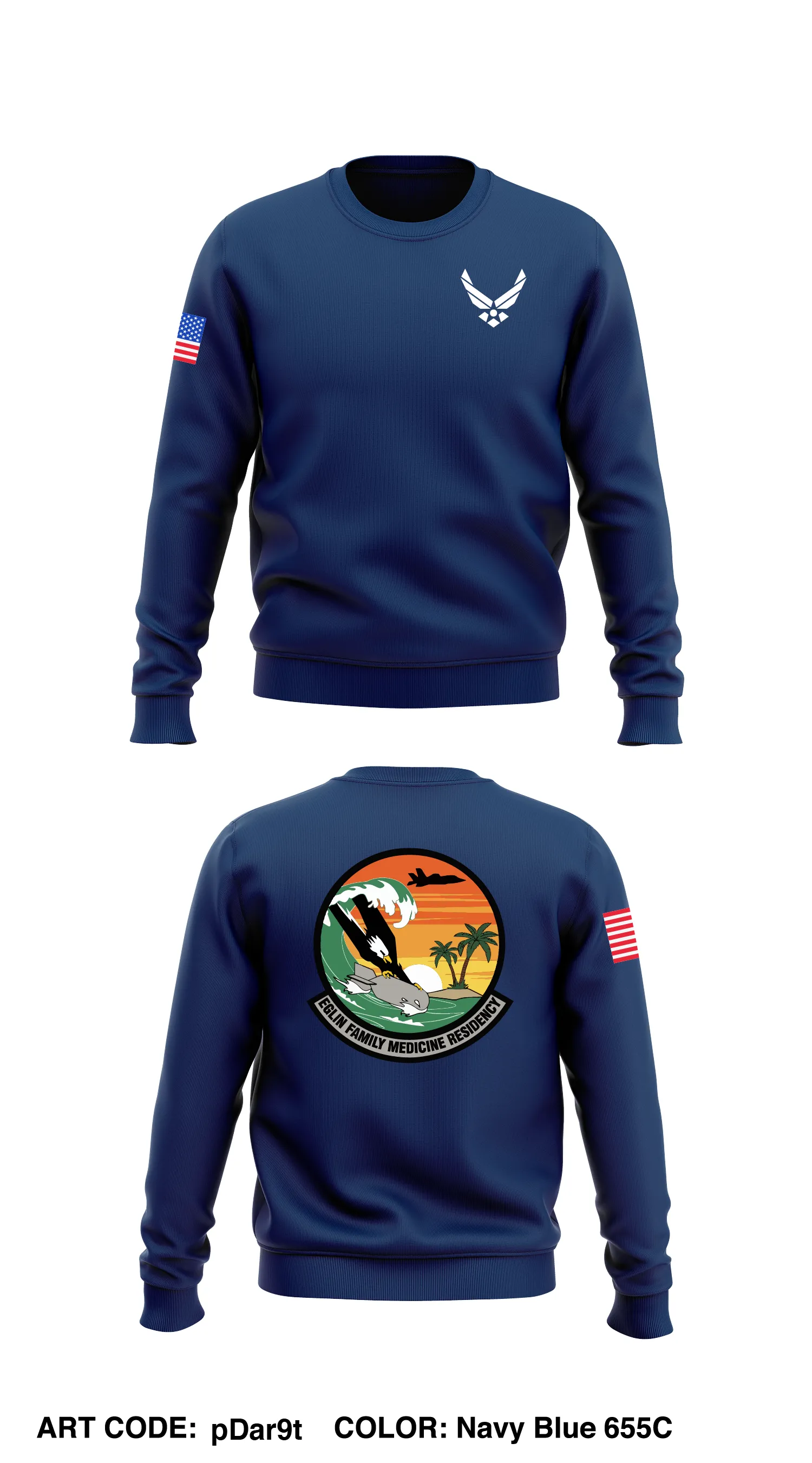 Eglin FMR Store 1 Core Men's Crewneck Performance Sweatshirt - pDar9t