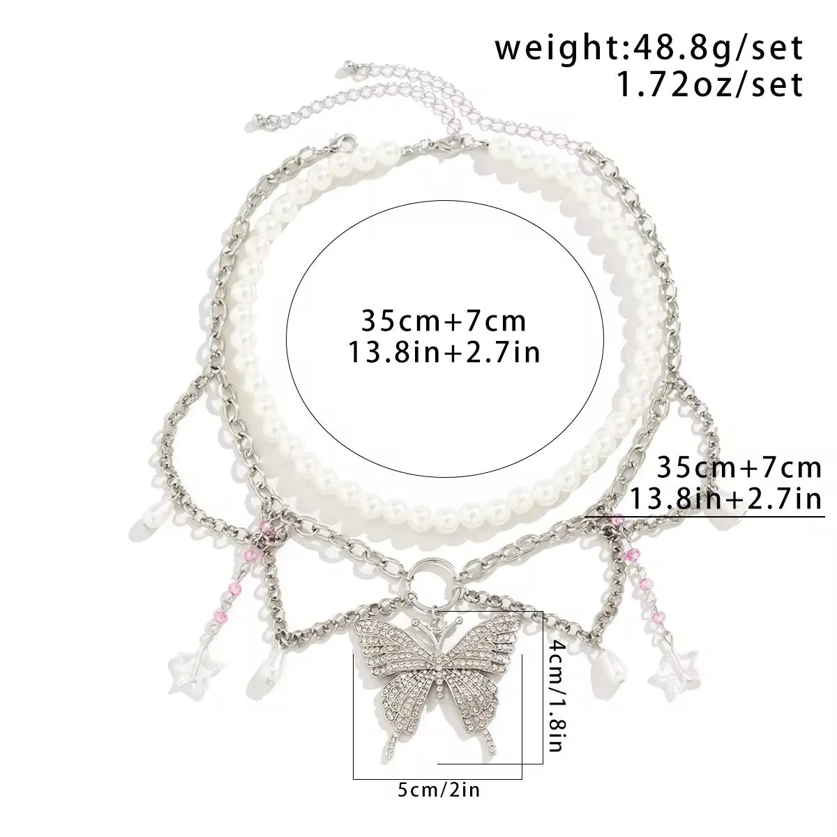 Fairytale Butterfly Punk Necklace