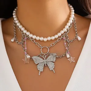 Fairytale Butterfly Punk Necklace