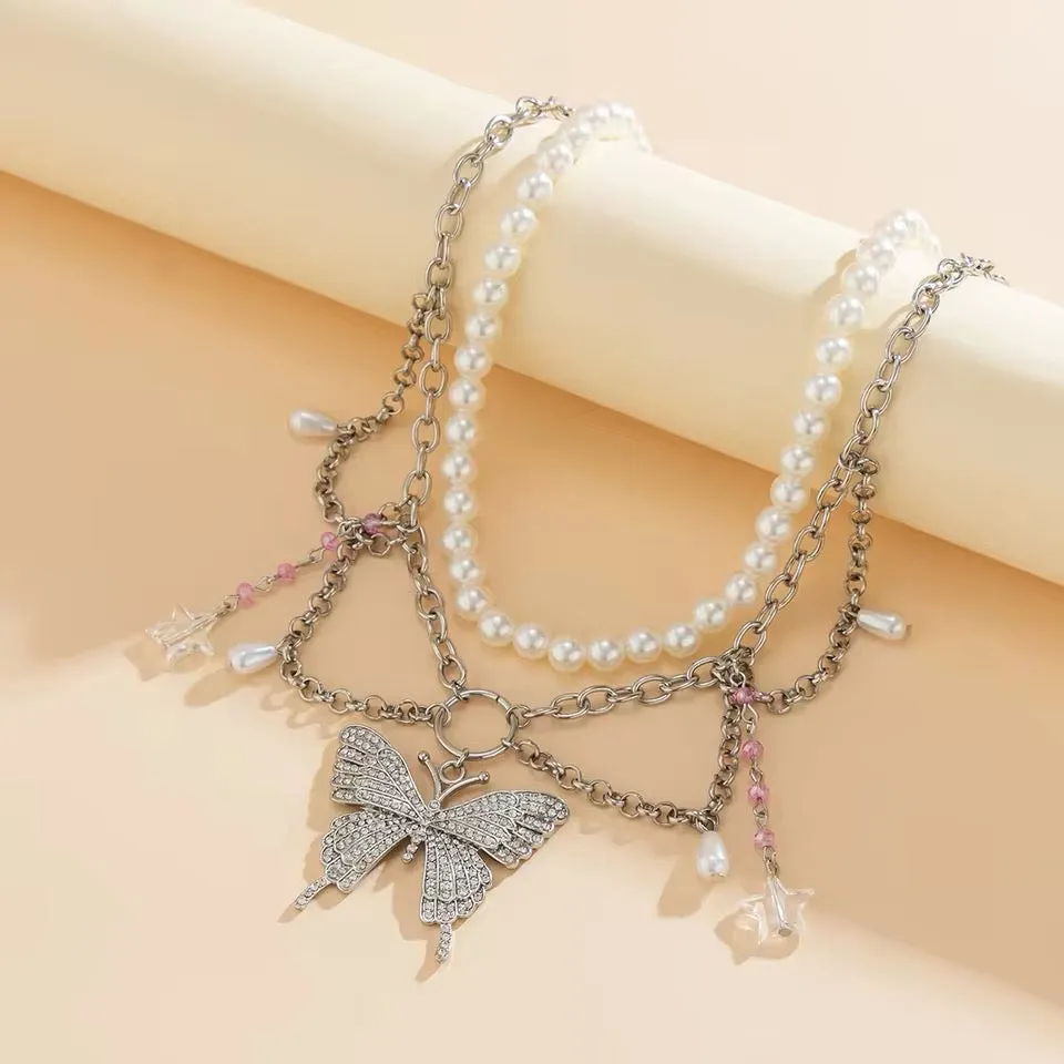 Fairytale Butterfly Punk Necklace