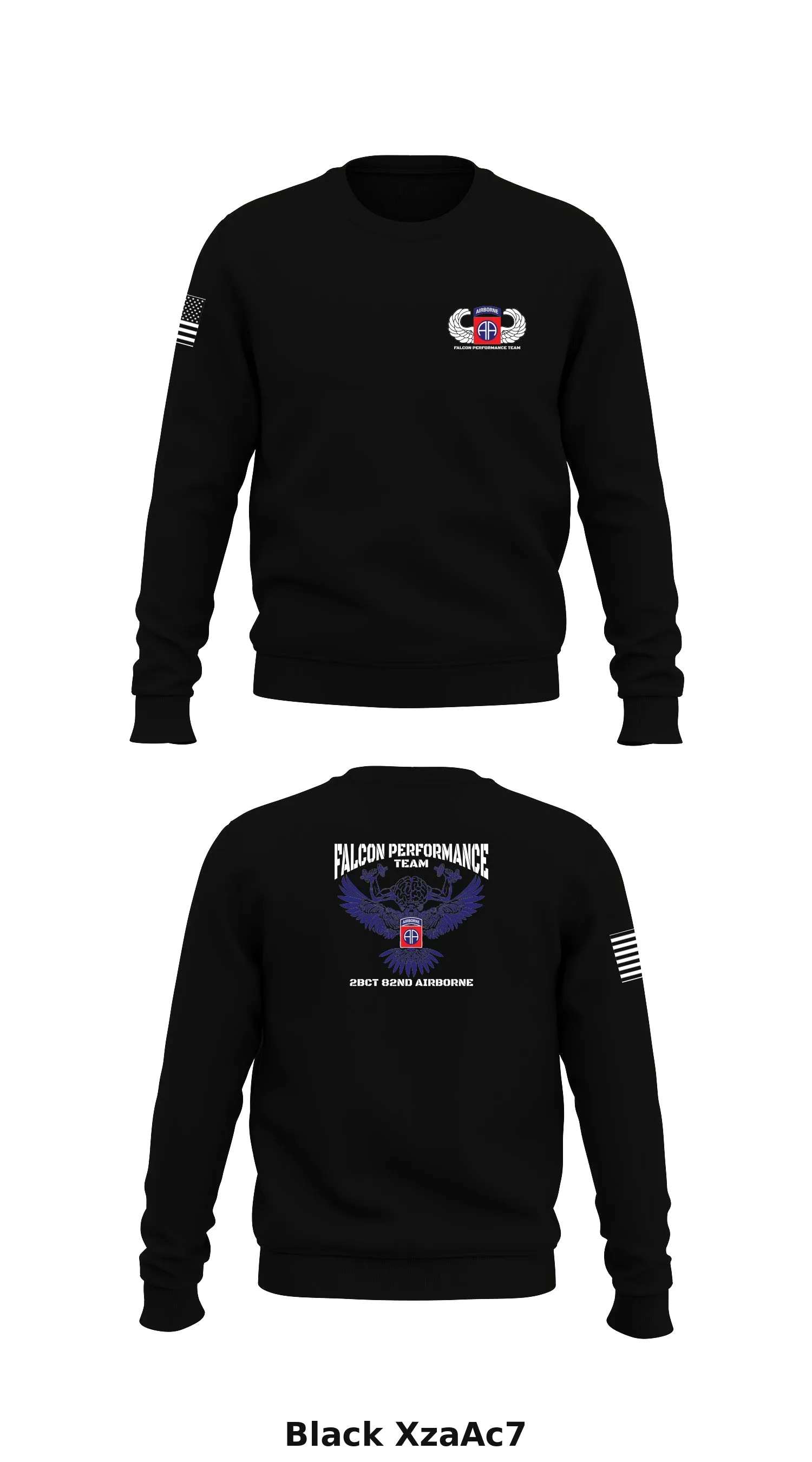 Falcon team 2bct 82nd airborne  Store 1 Core Men's Crewneck Performance Sweatshirt - XzaAc7