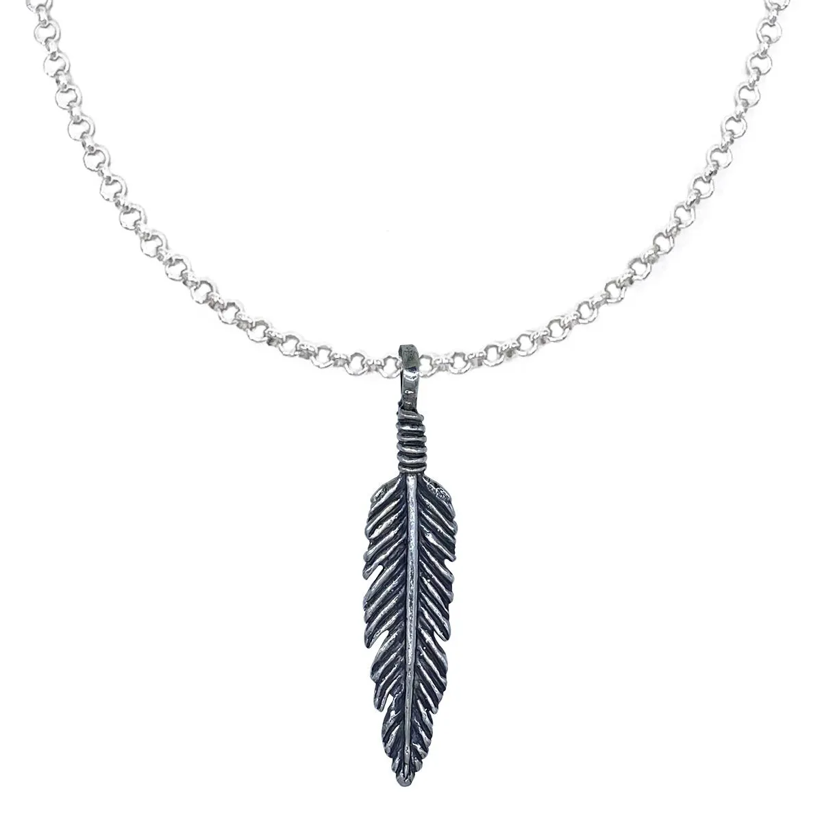 Feather on Extra Small Chain Necklace