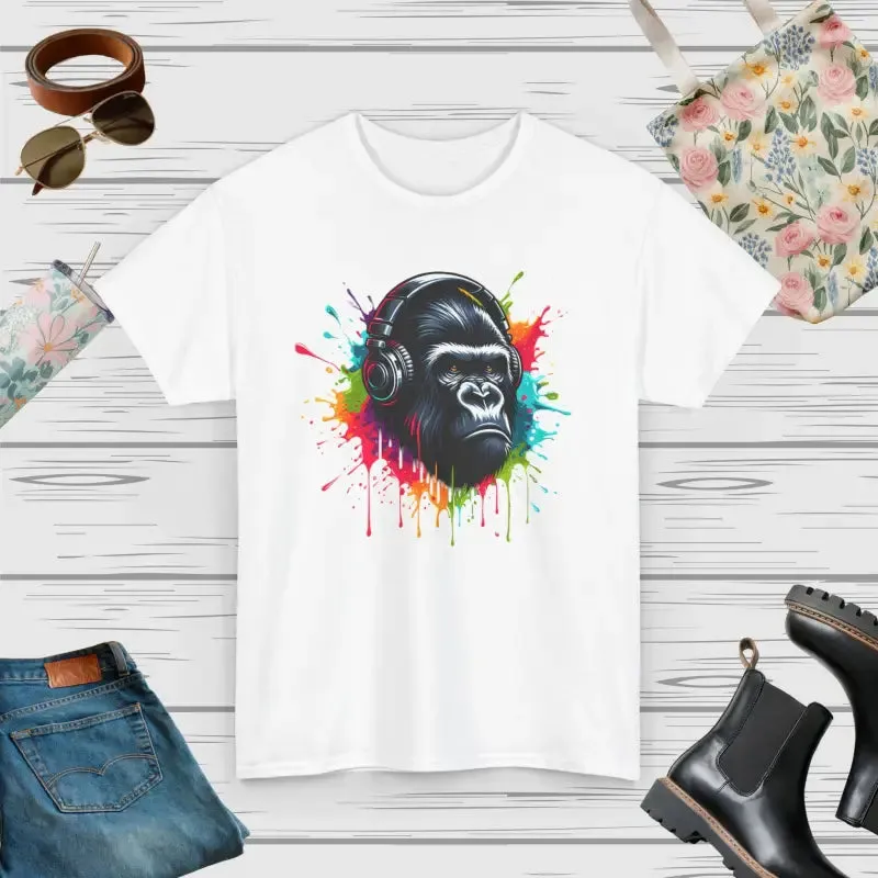 Fierce Gorilla with a Crown Cotton Tee