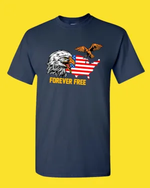 Forever Free America T-shirt Eagle T-shirt