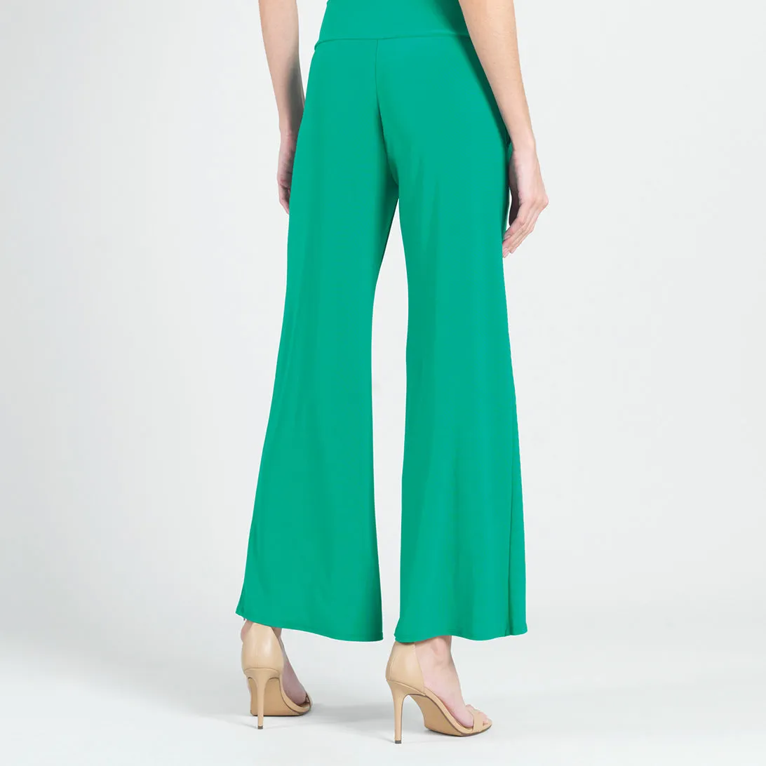 Front Slit Ankle Petal Pant - Emerald