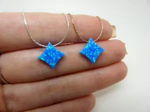 Geometric Opal Necklace – Minimalist & Modern
