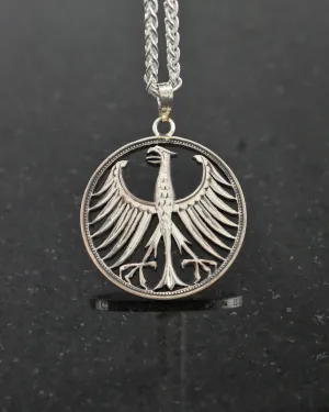 Germany - Silver Screaming Eagle Cut Coin Pendant