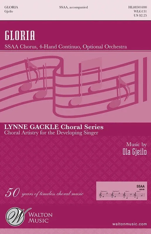 GLORIA SSAA PIANO 4 HANDS