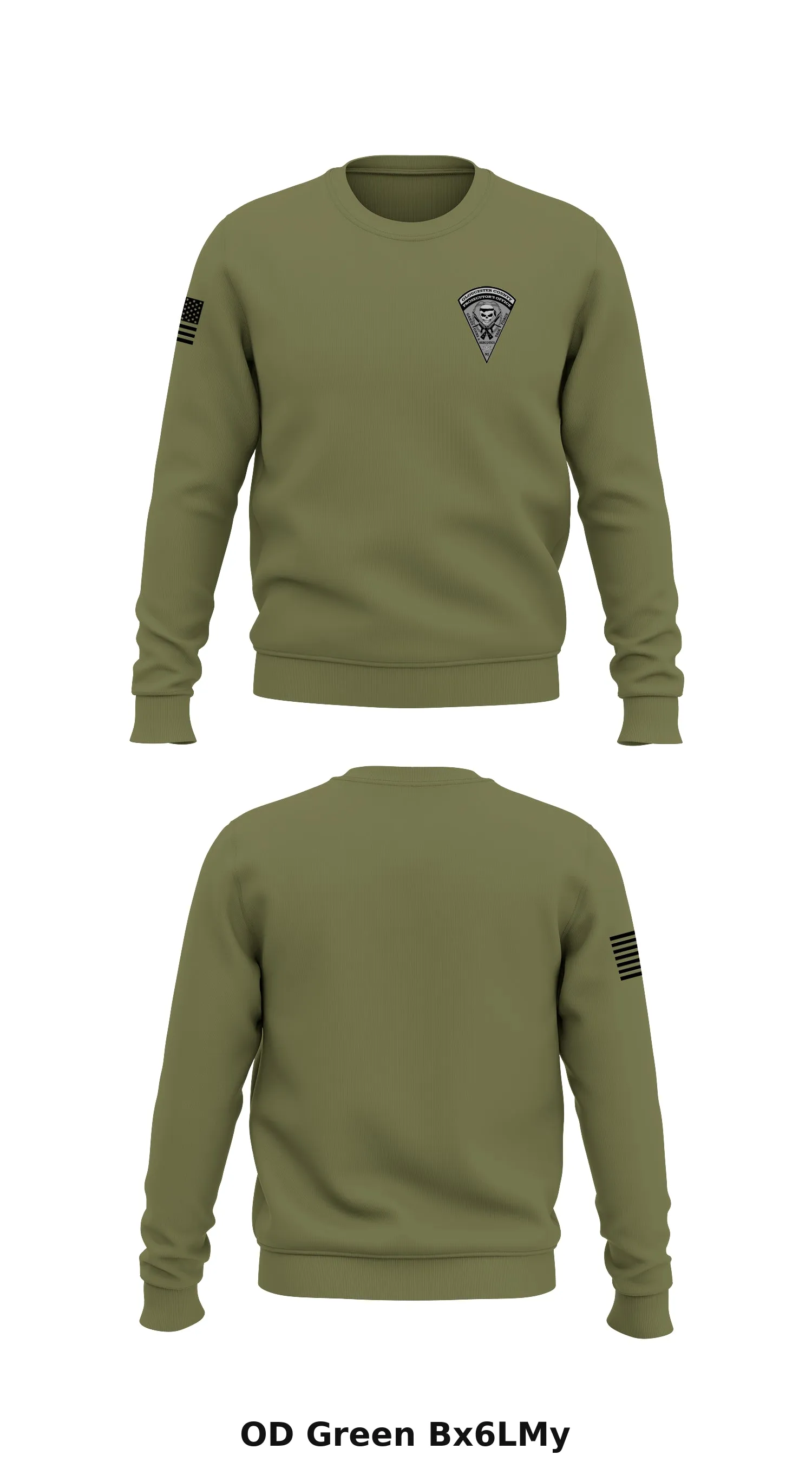 Gloucester County HIDTA Task Force One  Store 1 Core Men's Crewneck Performance Sweatshirt - Bx6LMy