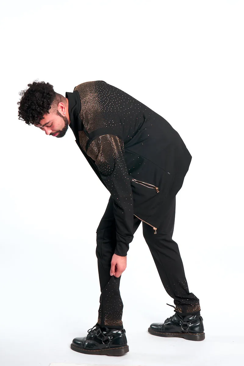 Gold Rhinestone Stardust Tracksuit