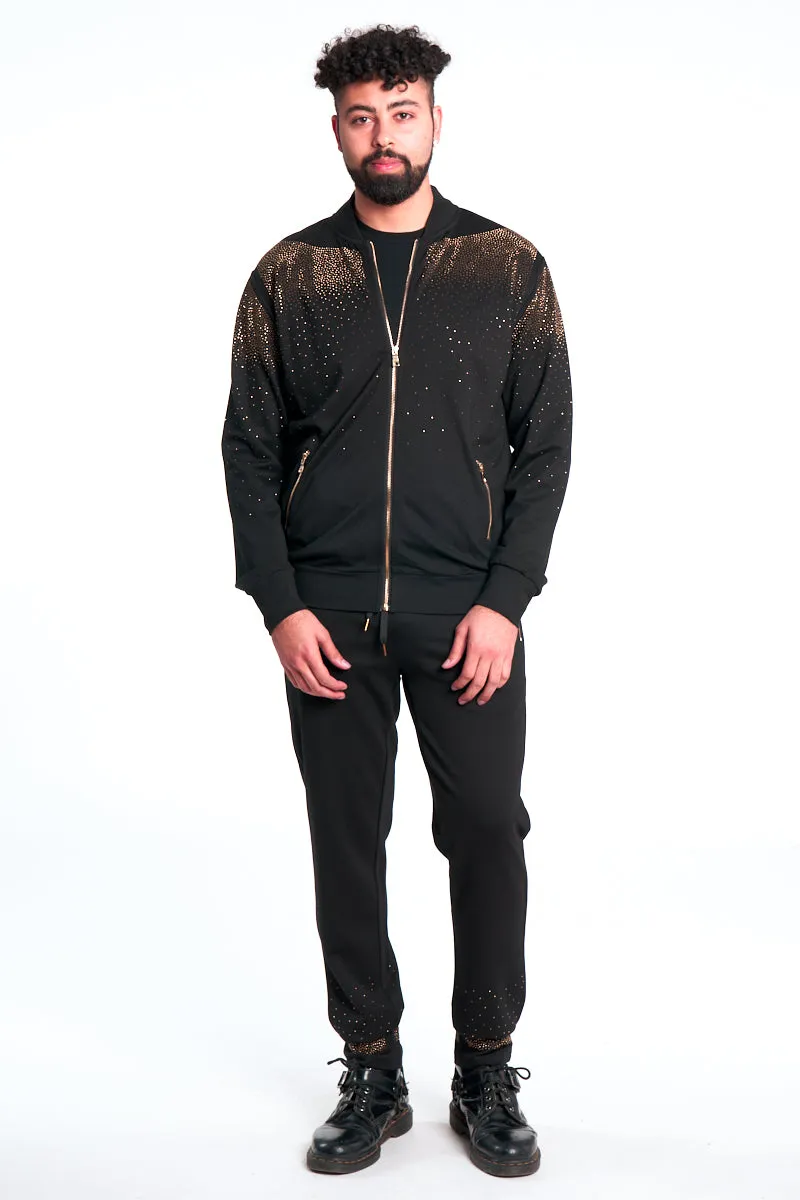 Gold Rhinestone Stardust Tracksuit