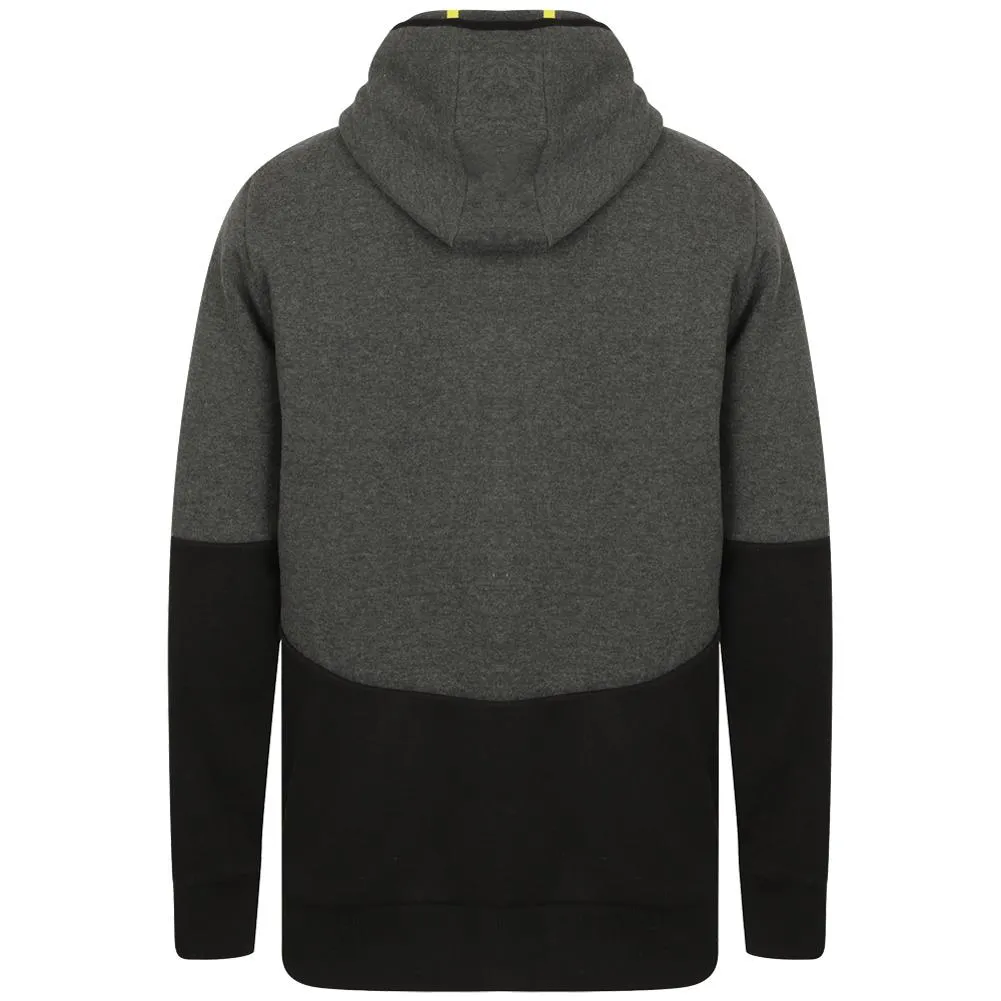 Golds Gym Full Zip Hooded Sweater - Black/Charcoal
