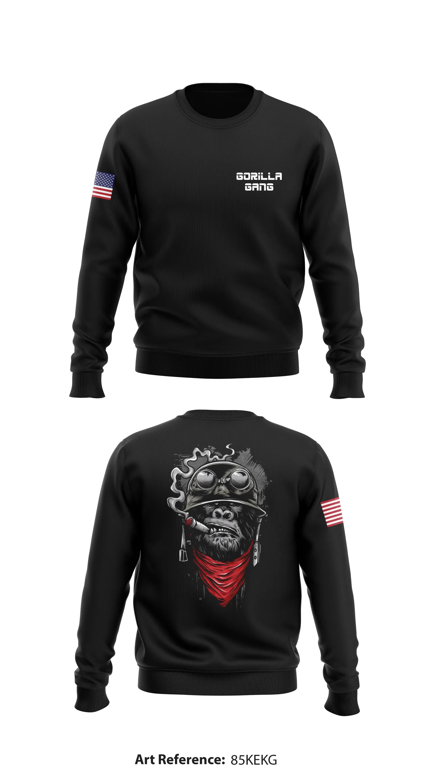 Gorilla Gang  Store 1 Core Men's Crewneck Performance Sweatshirt - 85kekg