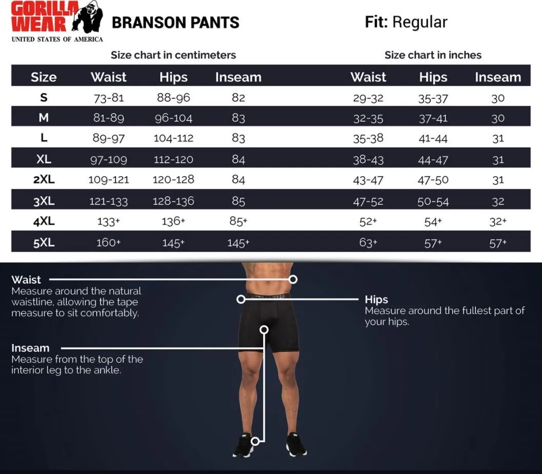 Gorilla Wear Branson Pants Army Green/Black