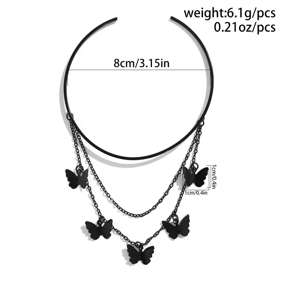 Gothic Midnight Butterfly Arm Bracelet