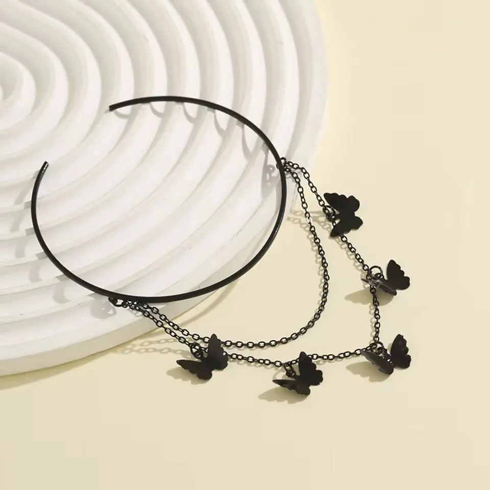 Gothic Midnight Butterfly Arm Bracelet