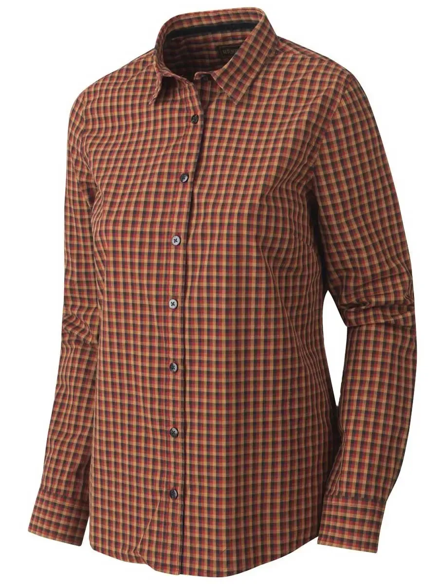 HARKILA Shirt - Ladies Selja Cotton - Red/Black Check