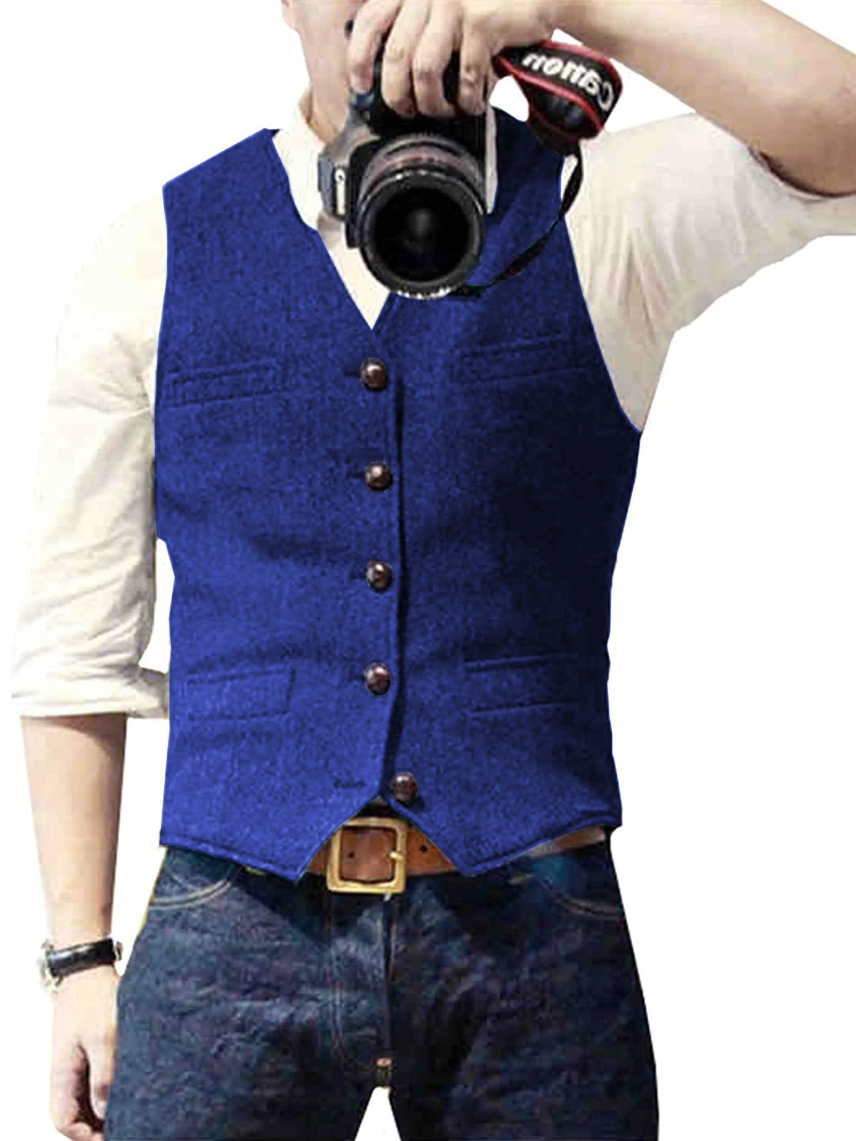 Herringbone Wedding Groom Best Man Vest