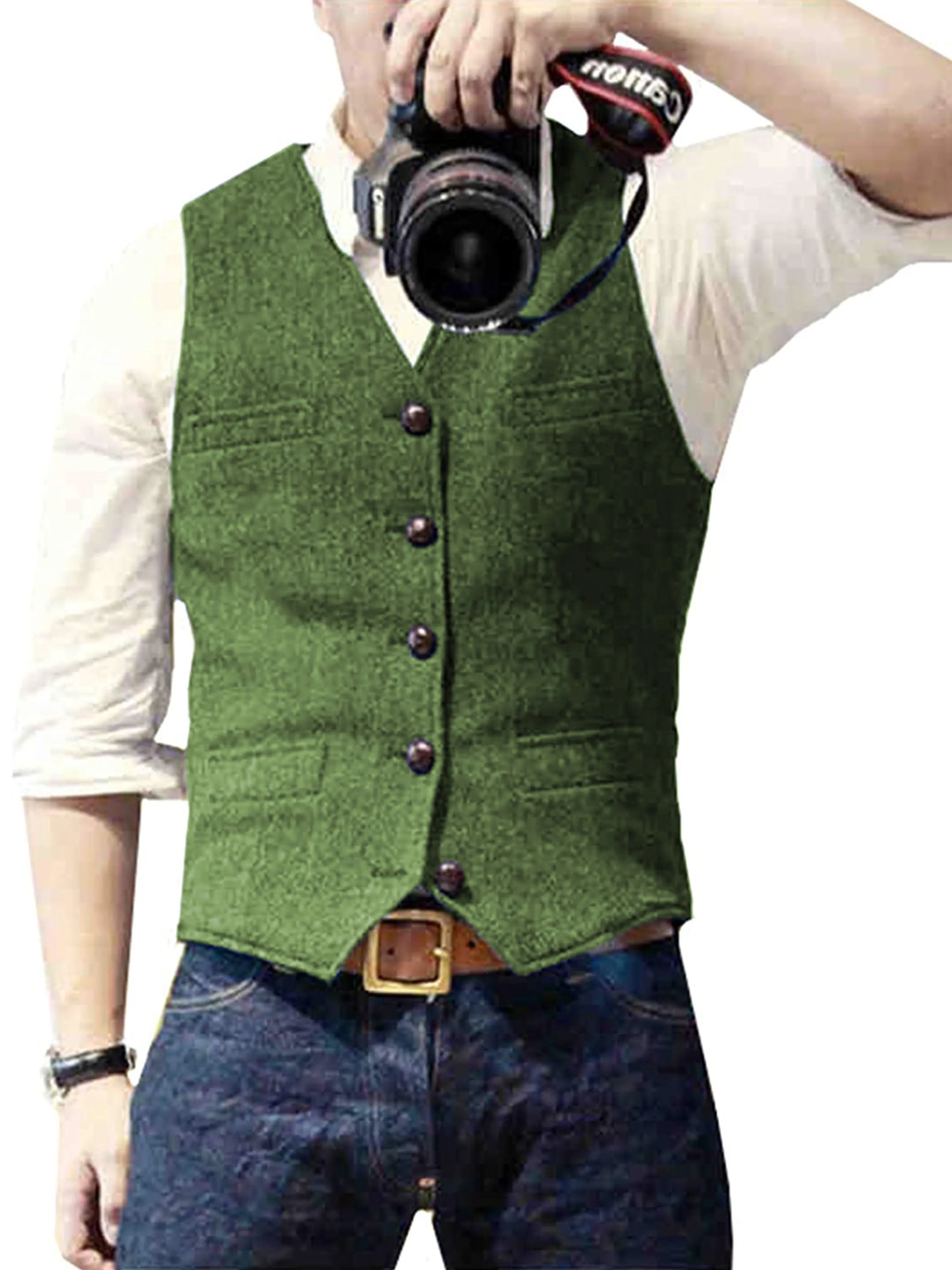 Herringbone Wedding Groom Best Man Vest
