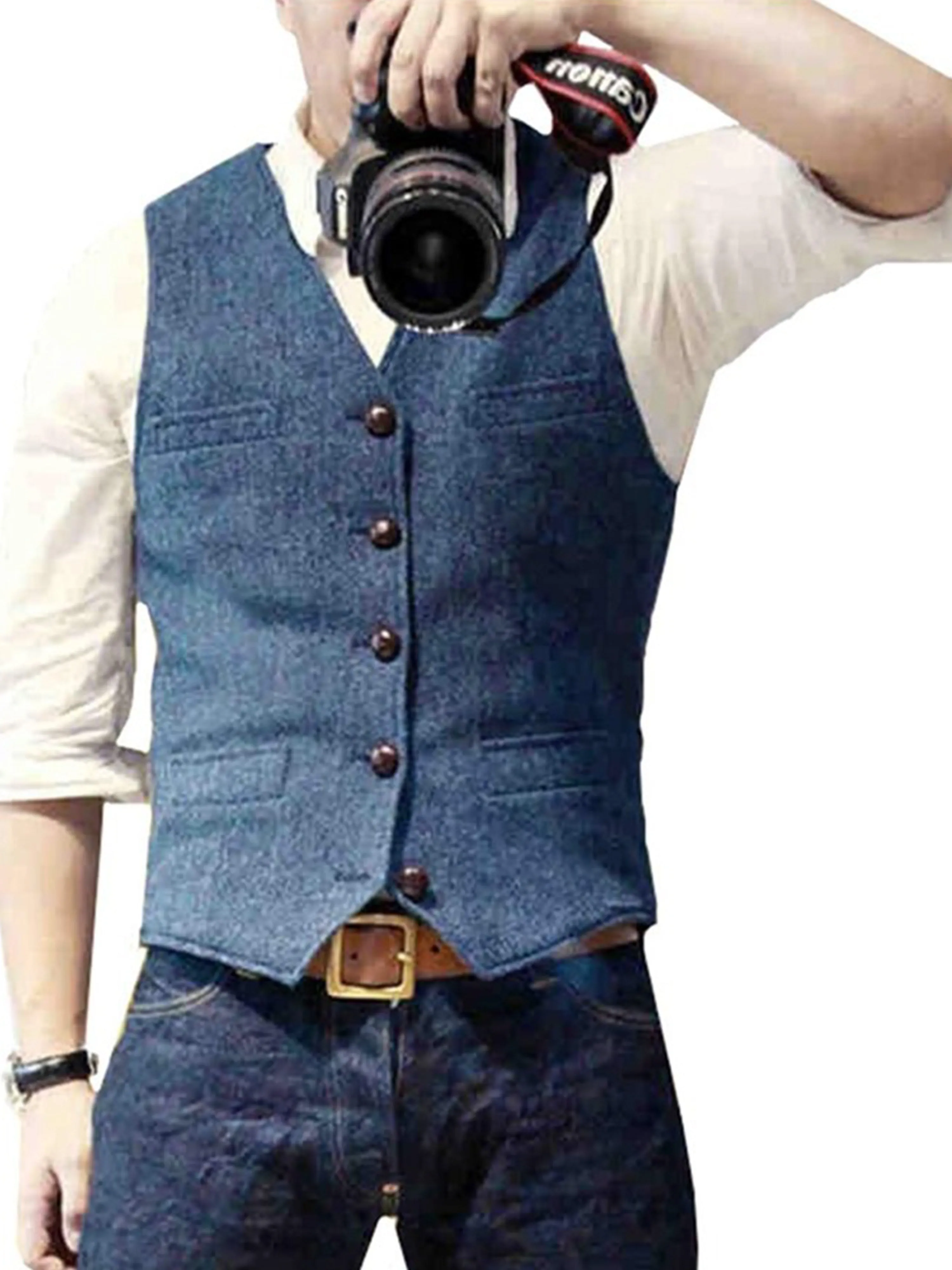 Herringbone Wedding Groom Best Man Vest