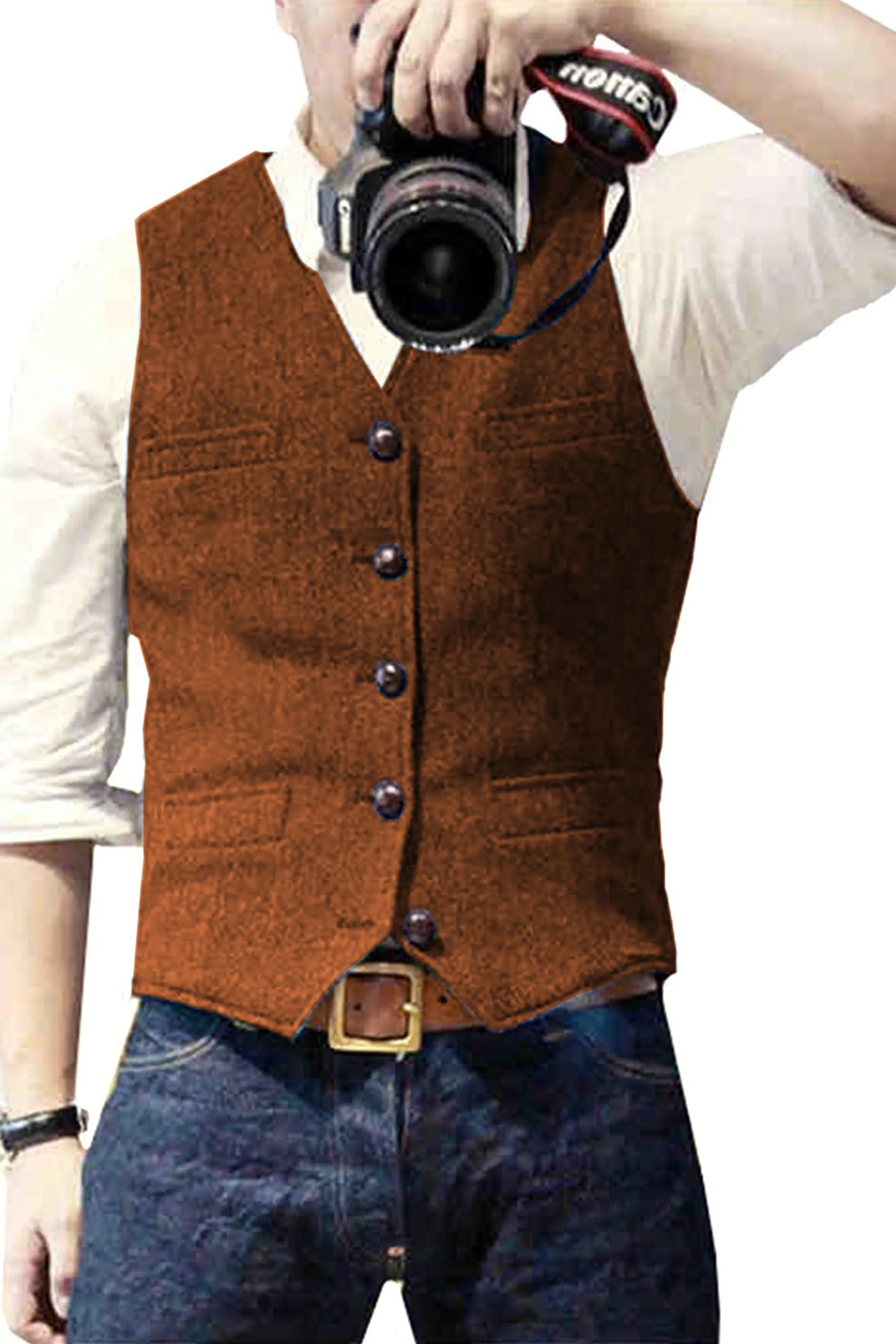 Herringbone Wedding Groom Best Man Vest