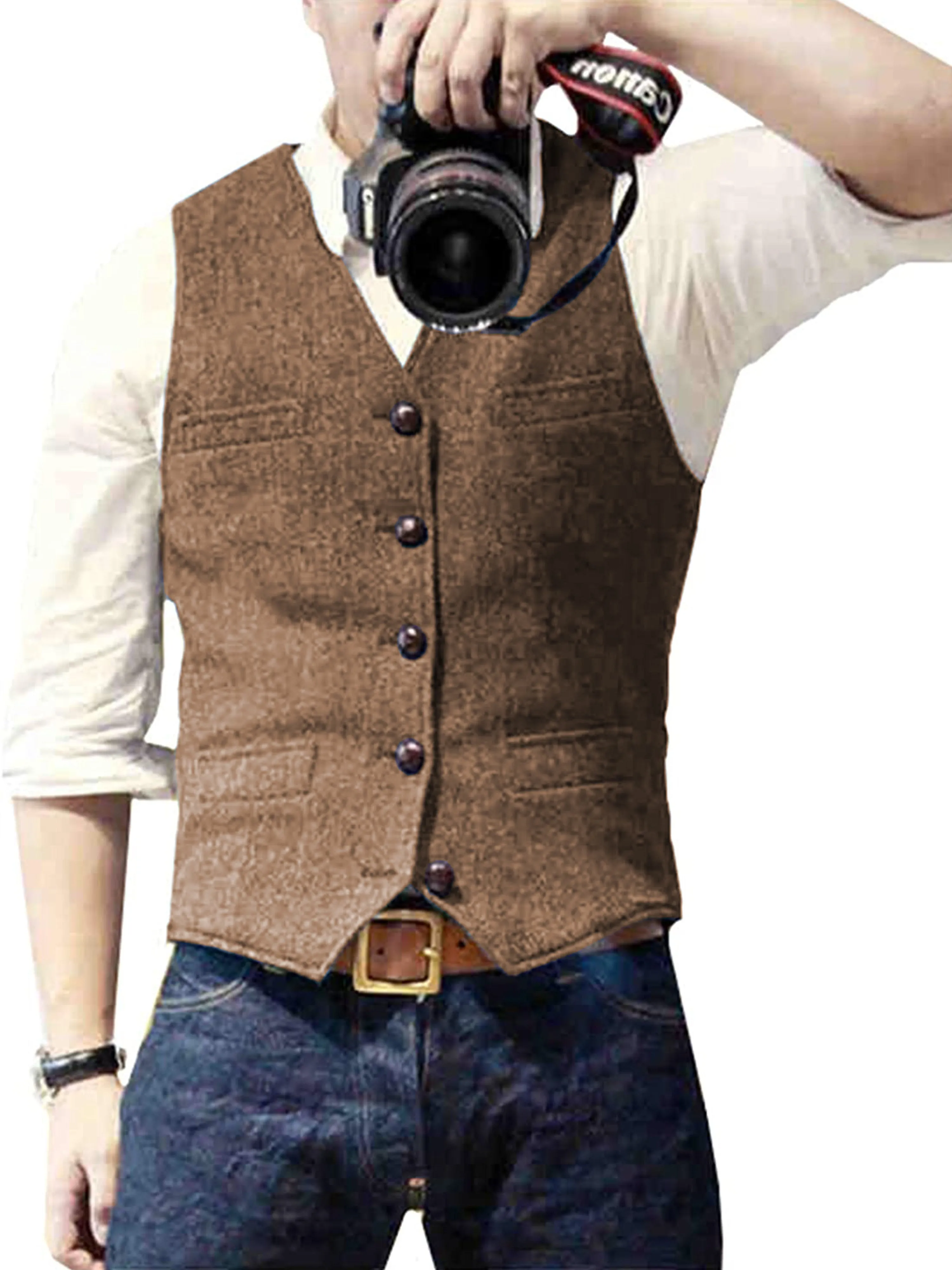 Herringbone Wedding Groom Best Man Vest