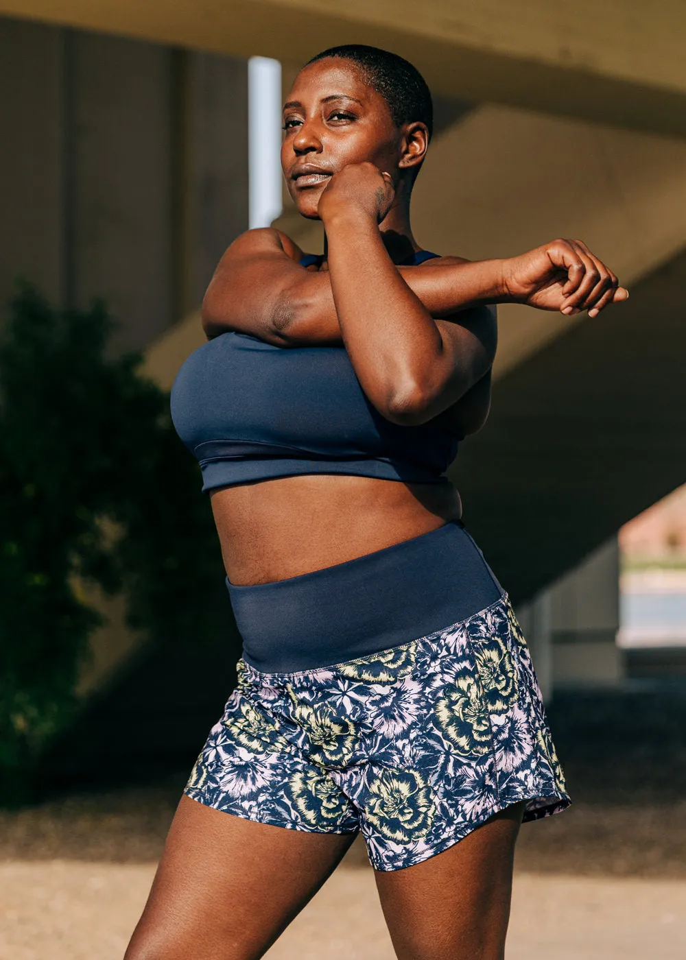 High Rise Long Roga Shorts